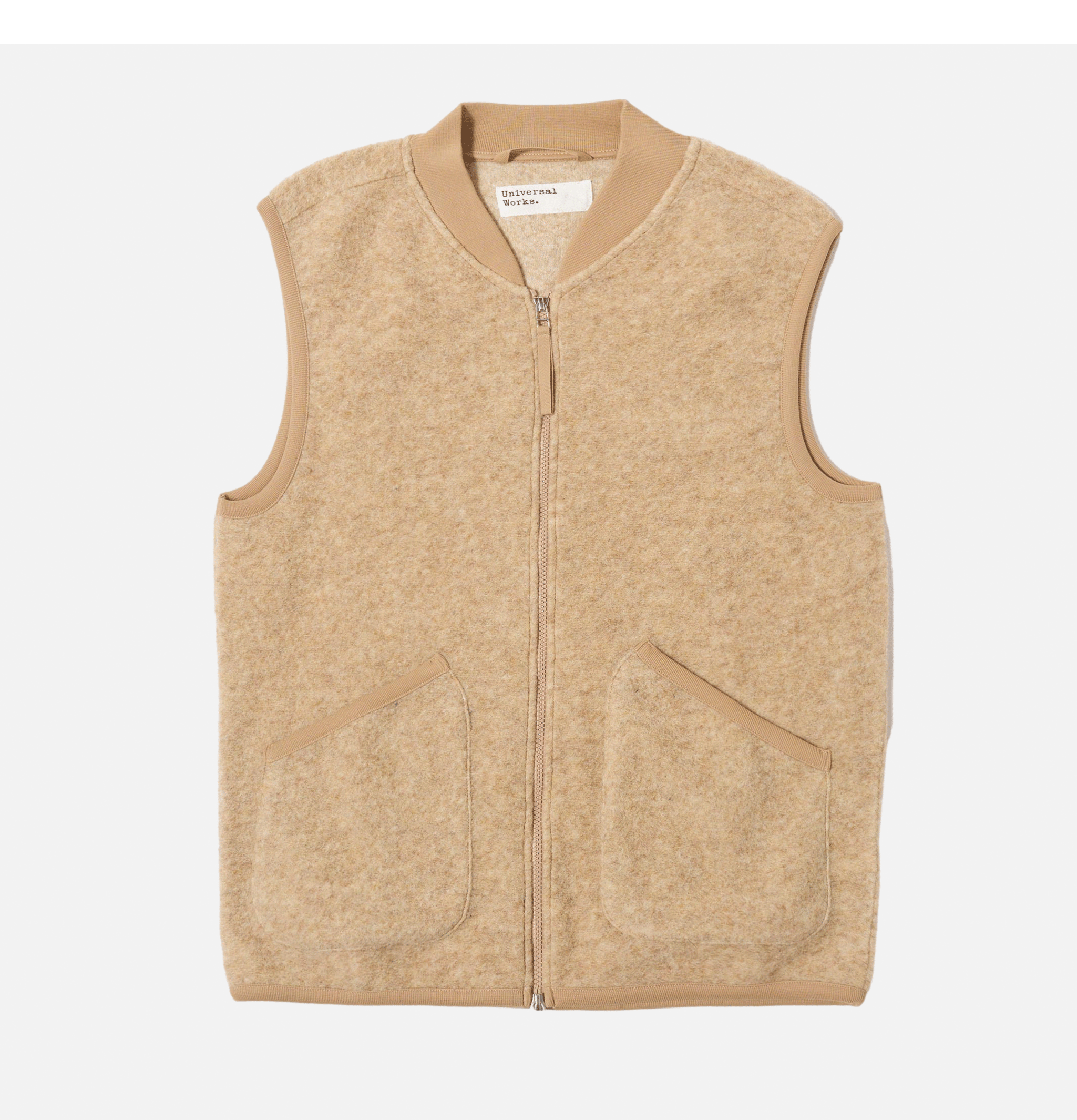 Universal Works Waist Zip Jacket in Fawn Wool