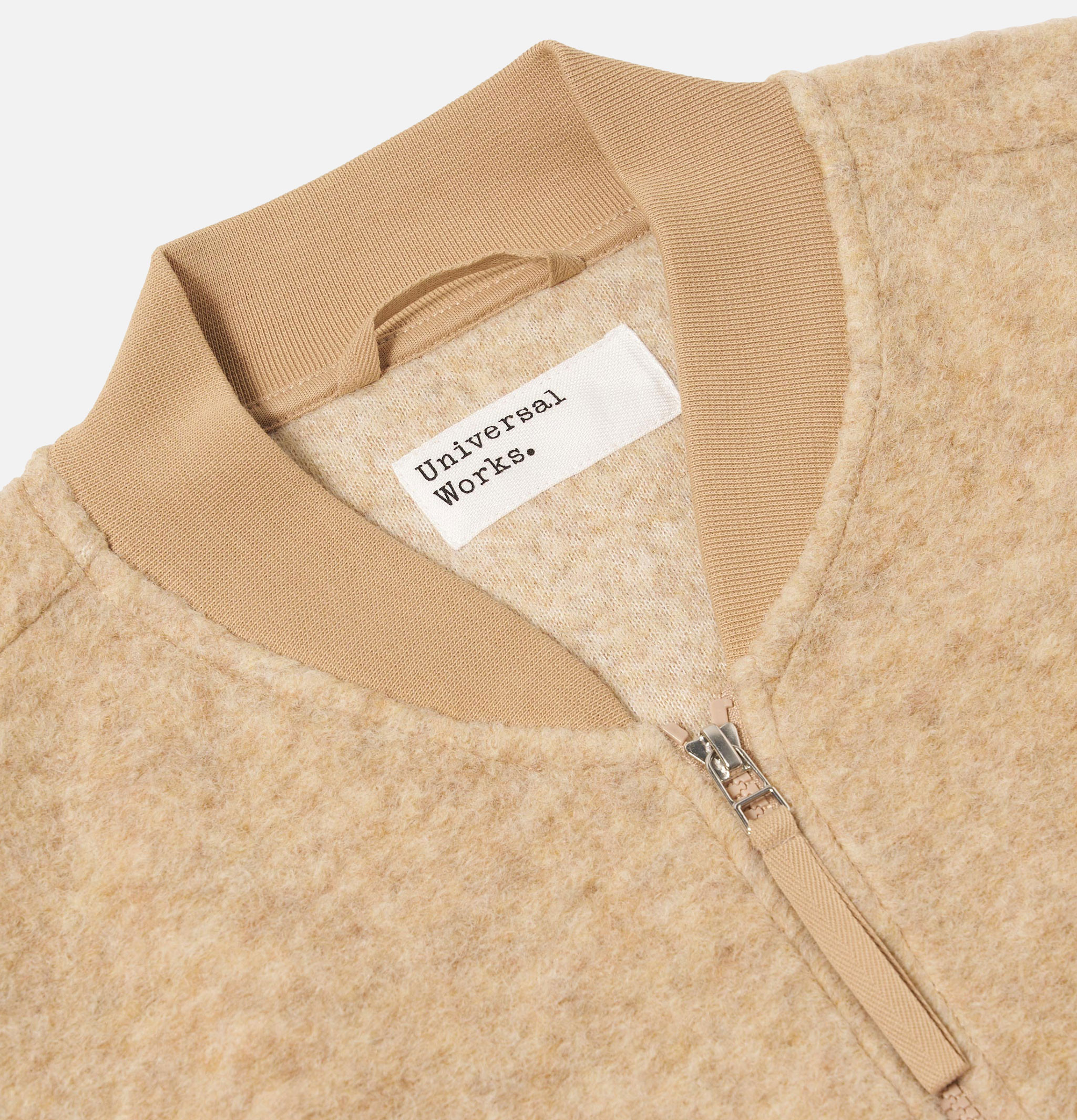 Universal Works Waist Zip Jacket in Fawn Wool