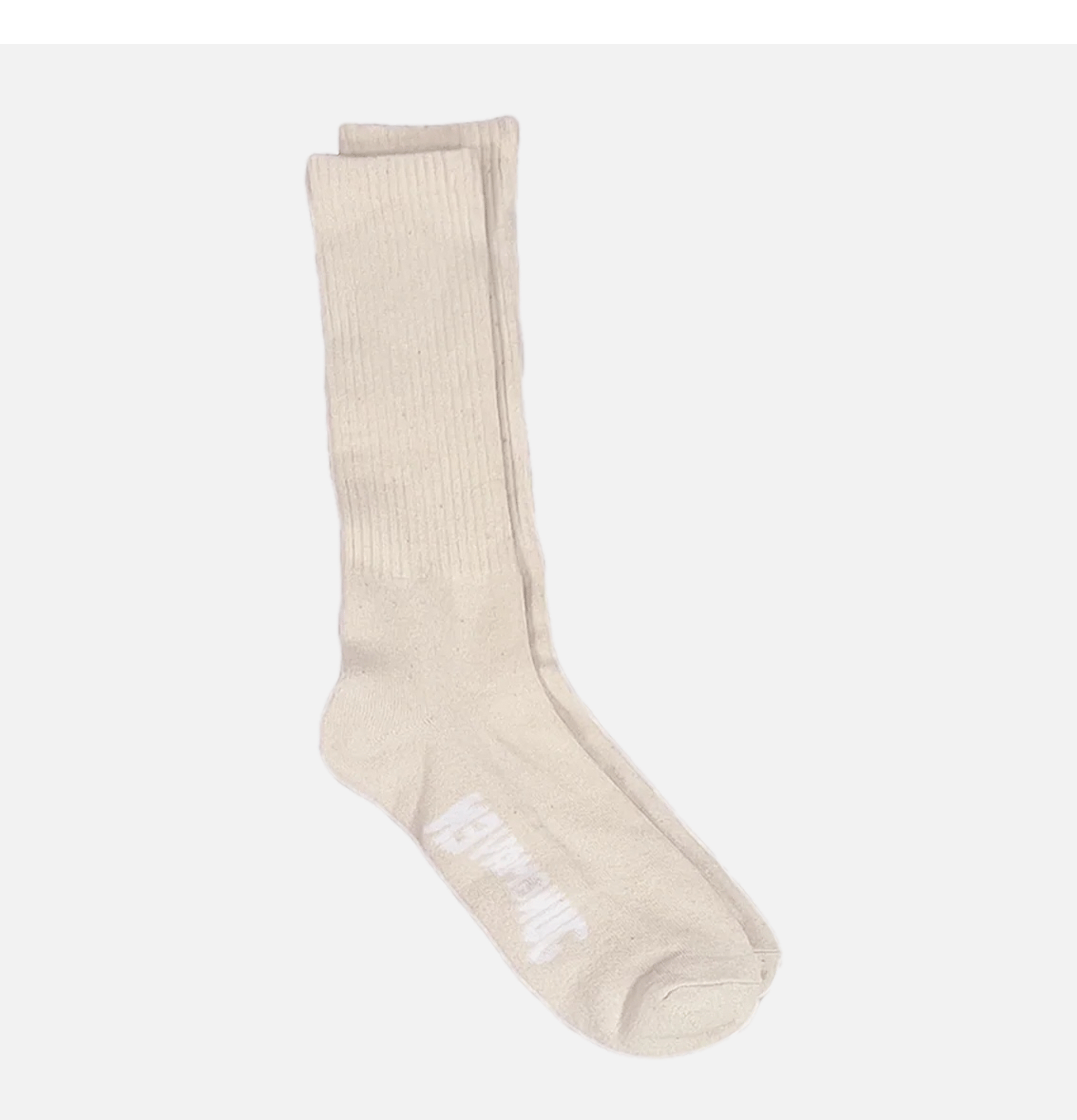 Jungmaven Chaussettes Long Crew Blanc Lavé