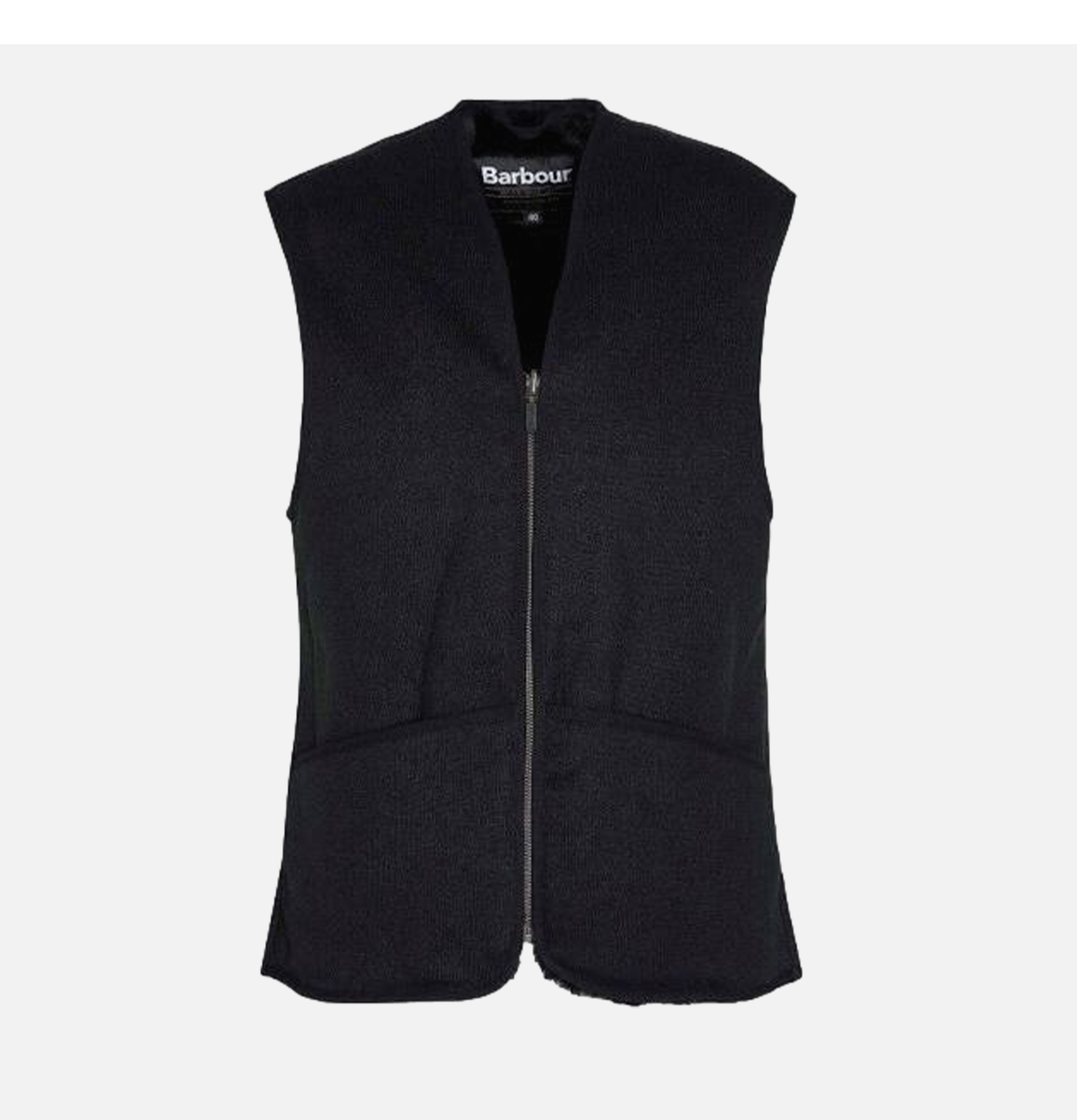 Barbour Gilet Warm Pile Zip Noir