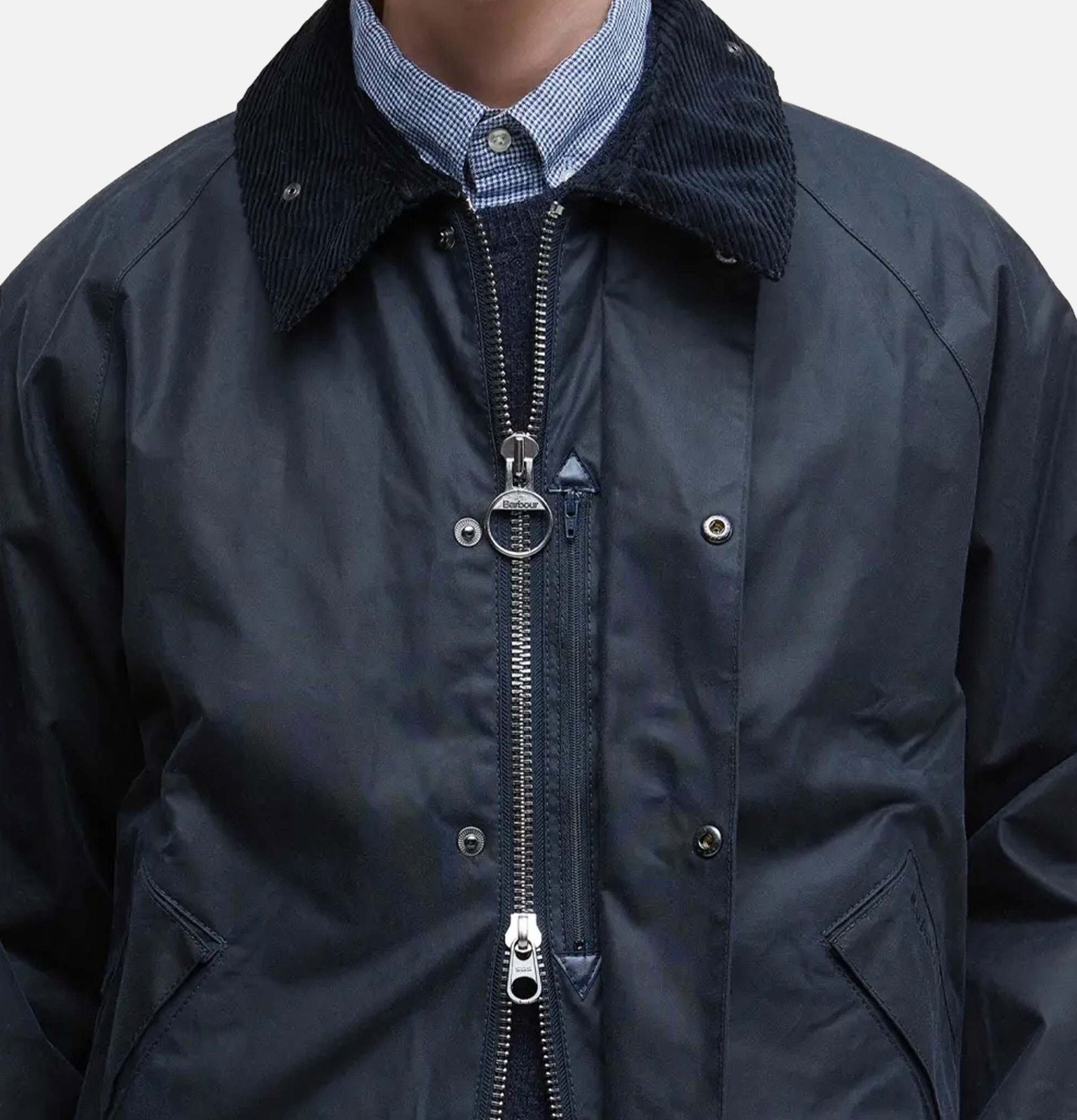 Barbour Veste Transport Wax Navy