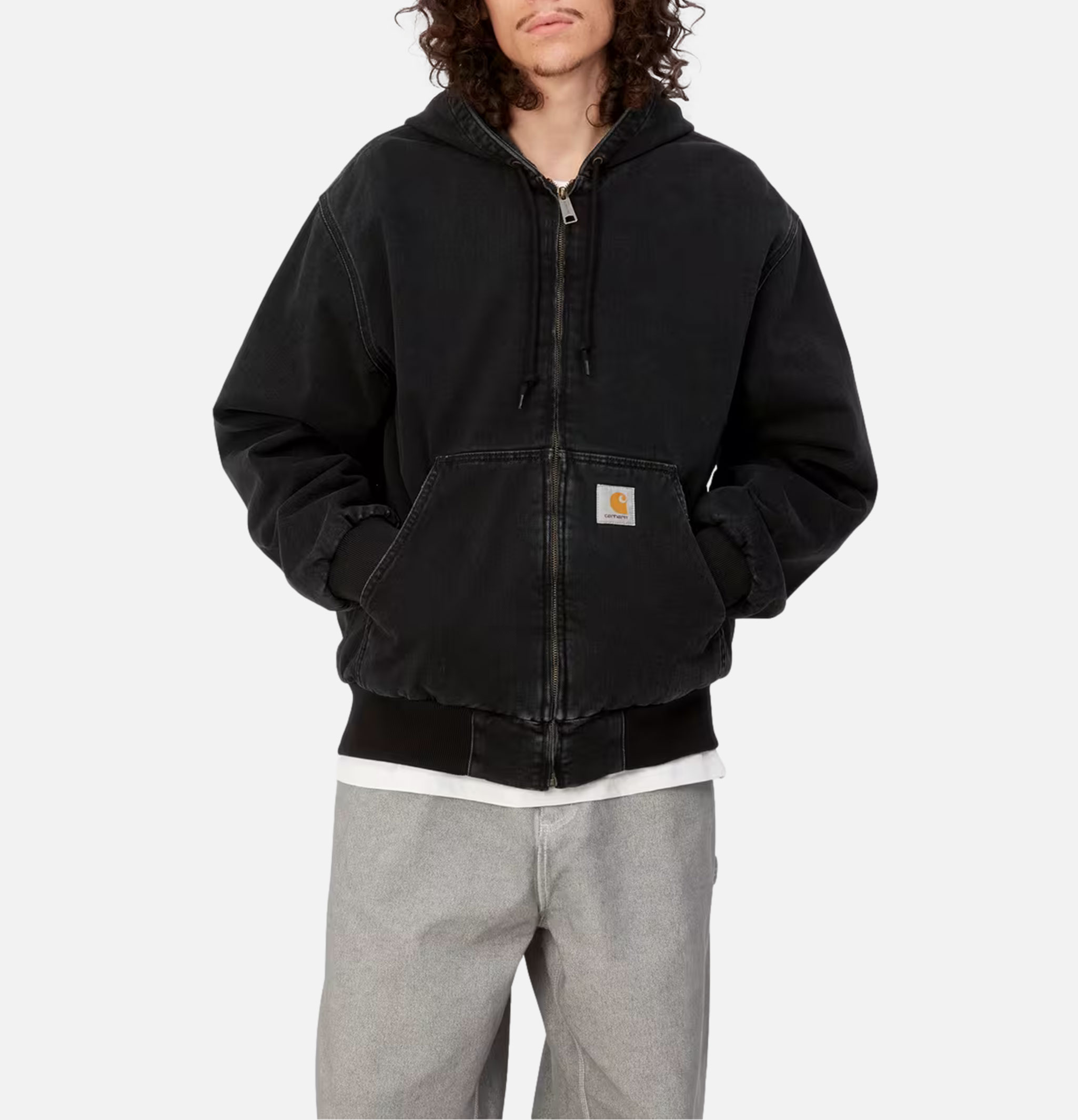 Carhartt WIP Og Active Jacket Black Stone Washed