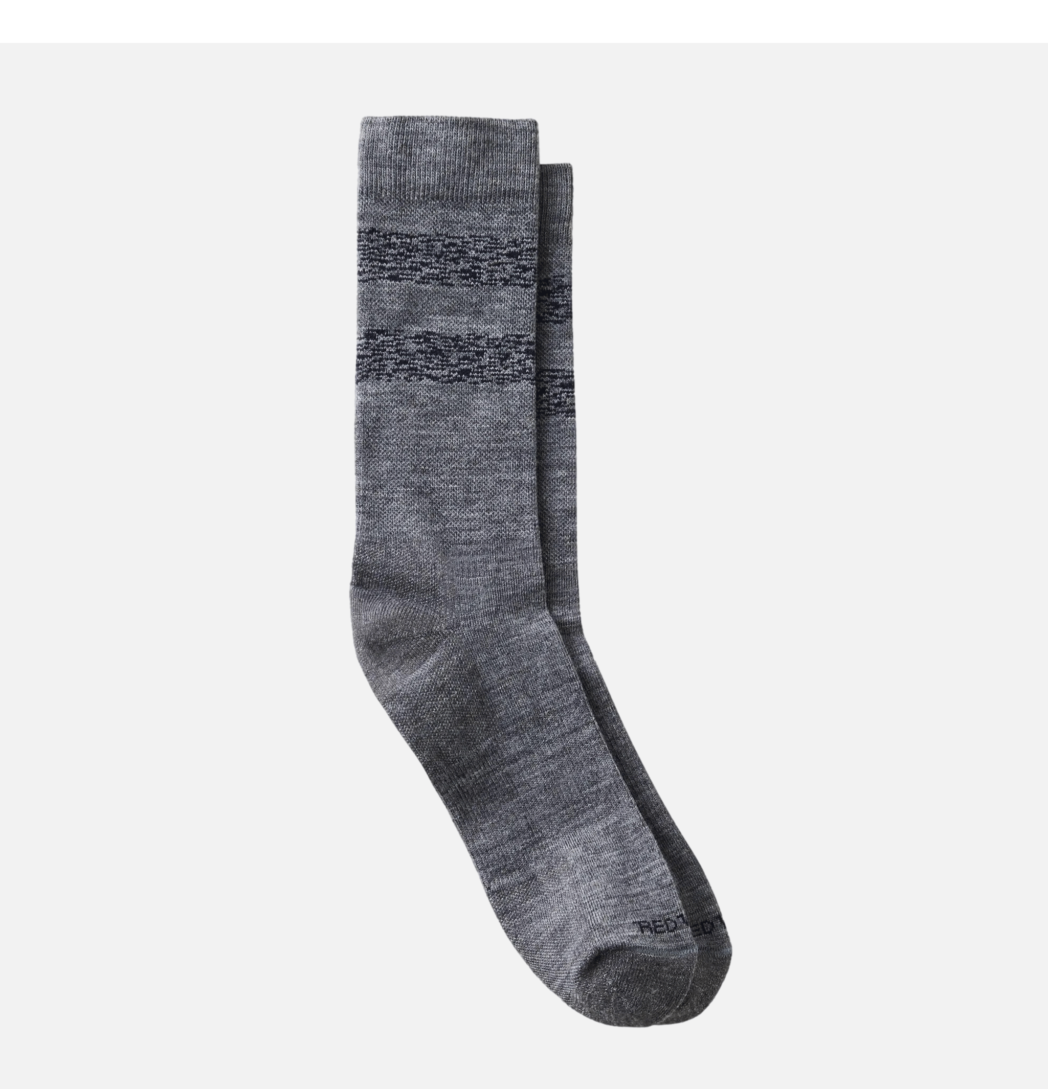 Red Wing Socks Wool Blend Striped Crew Charcoal