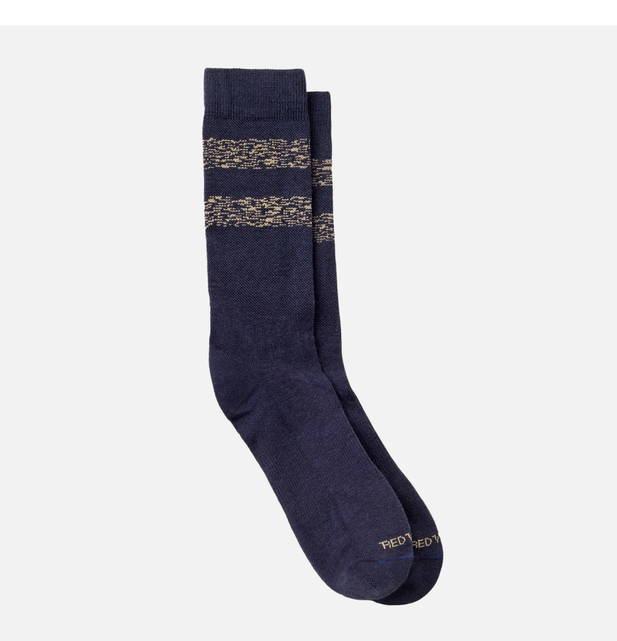 Red Wing Socks Wool Blend Striped Crew Navy