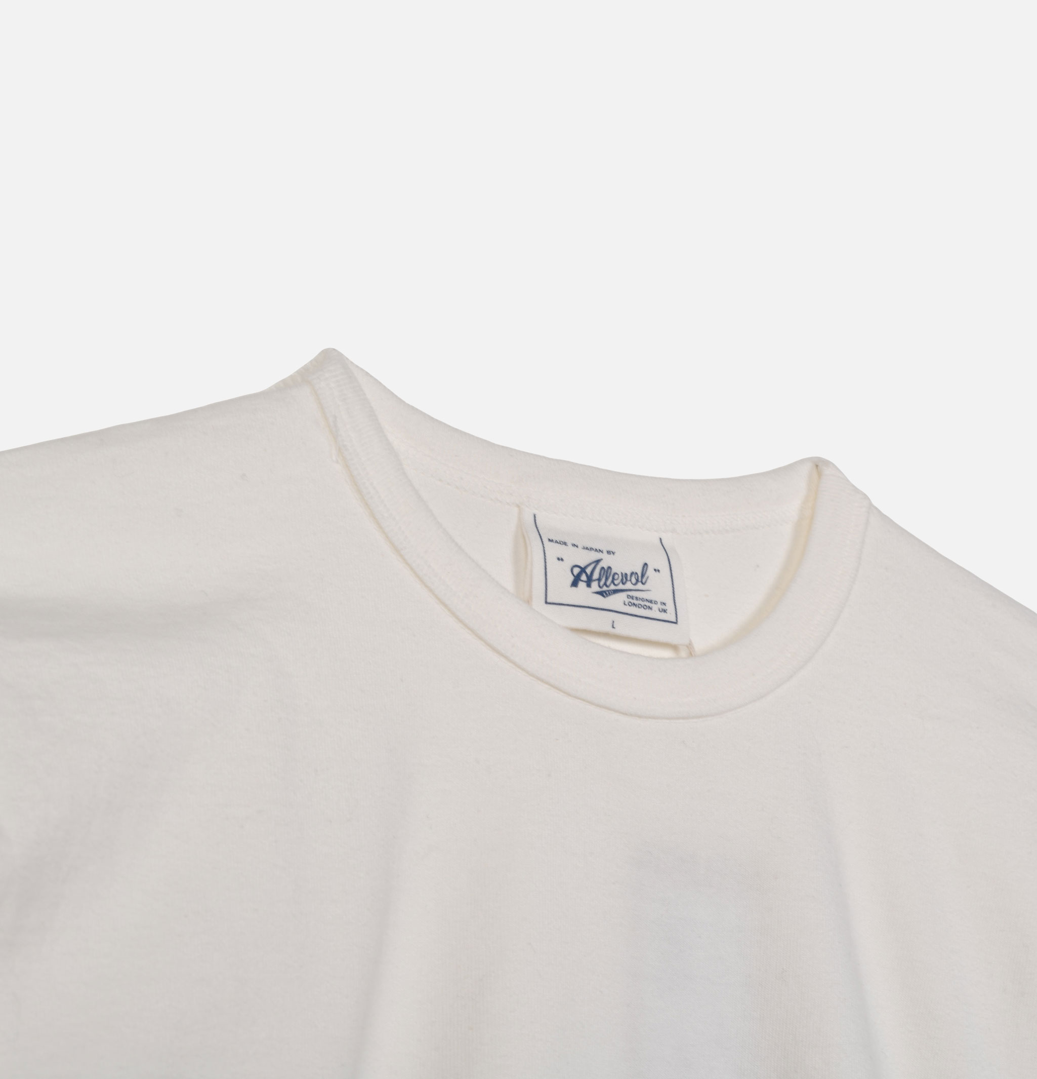 Allevol Heavy Duty Crew Long Sleeve T-Shirt White