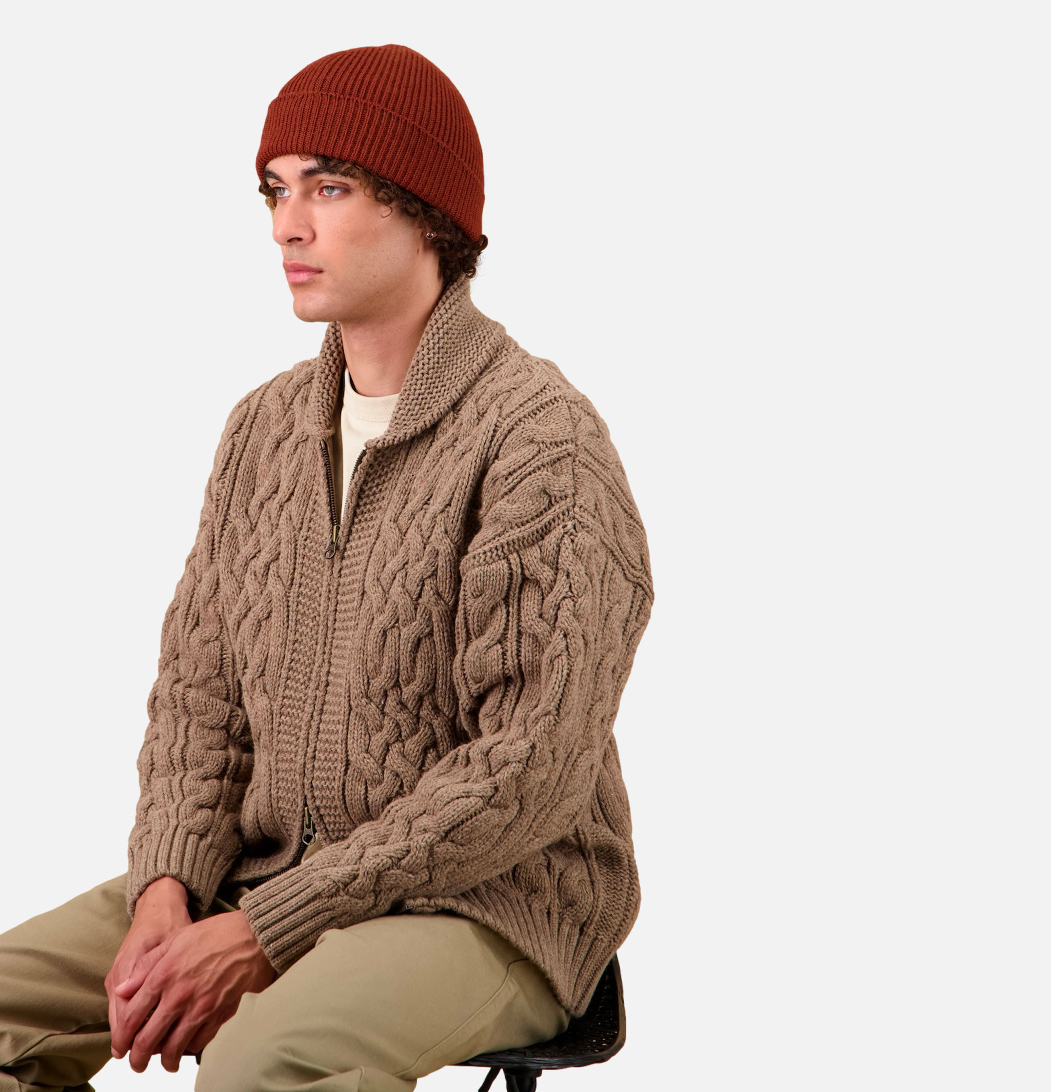 Nitto Knitwear Ara Beanie Brique