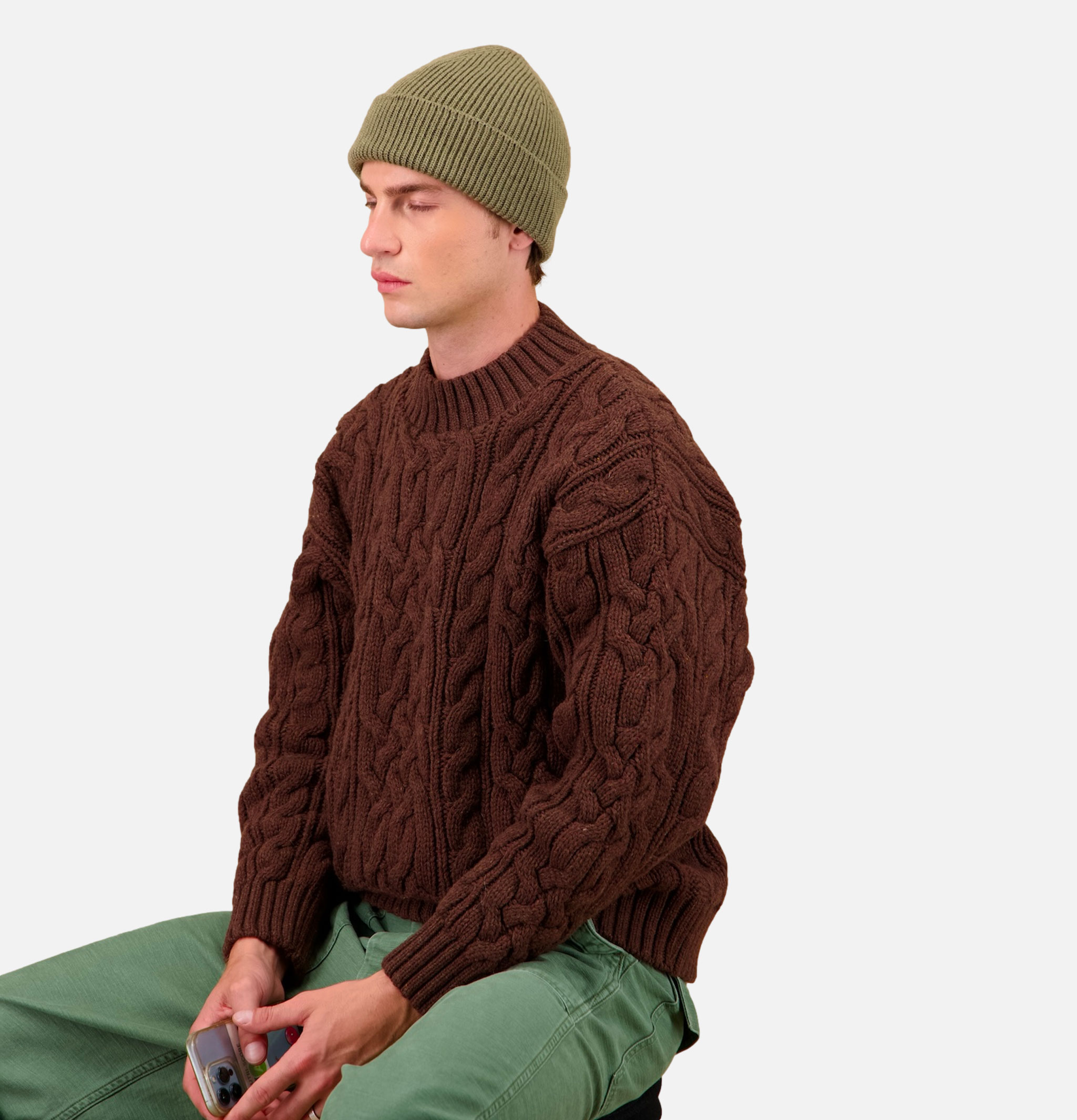 Bonnet Nitto Knitwear Ara Vert Militaire