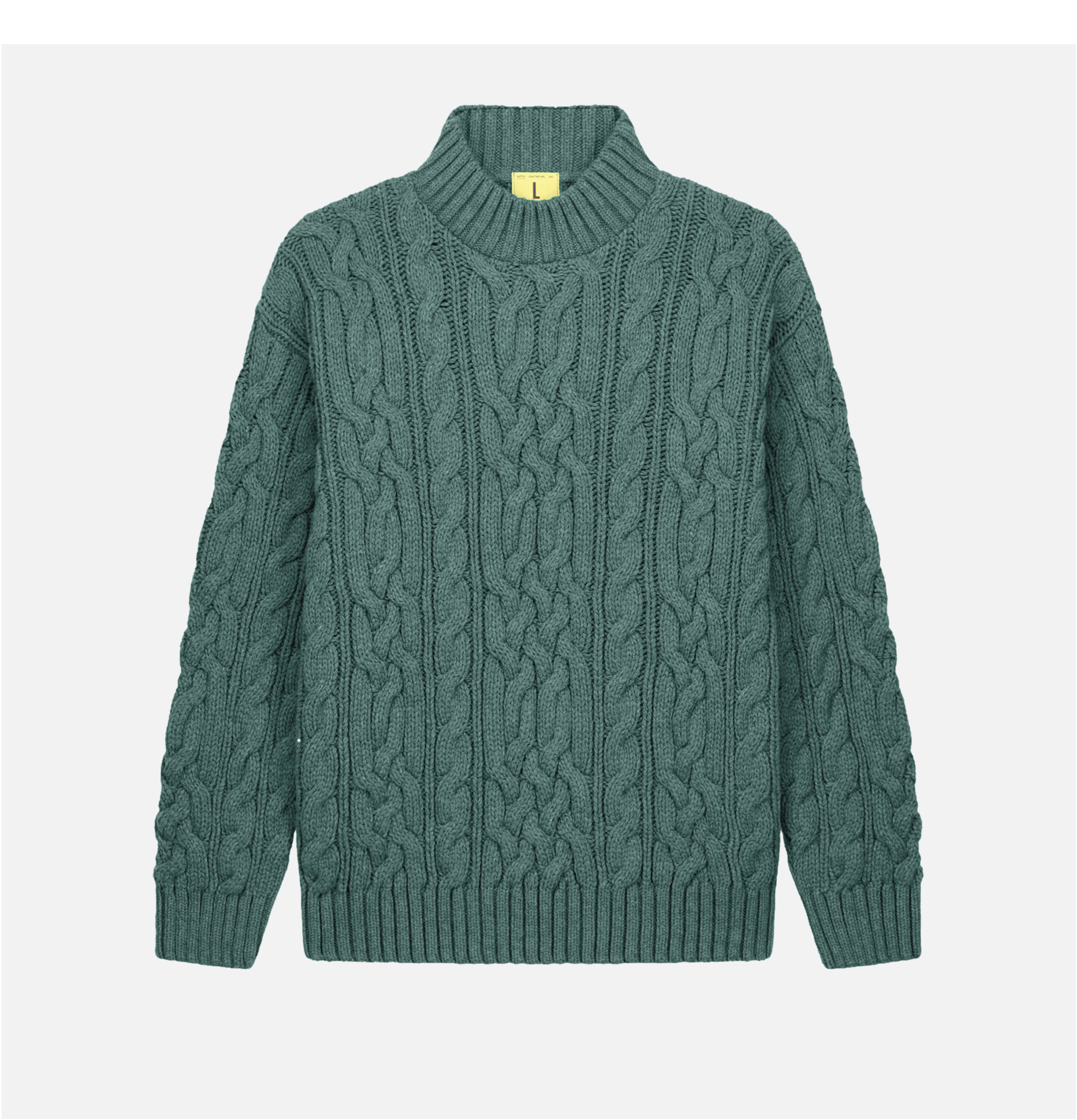 Nitto Knitwear Pull Col Rond Ohannes Vert Titane