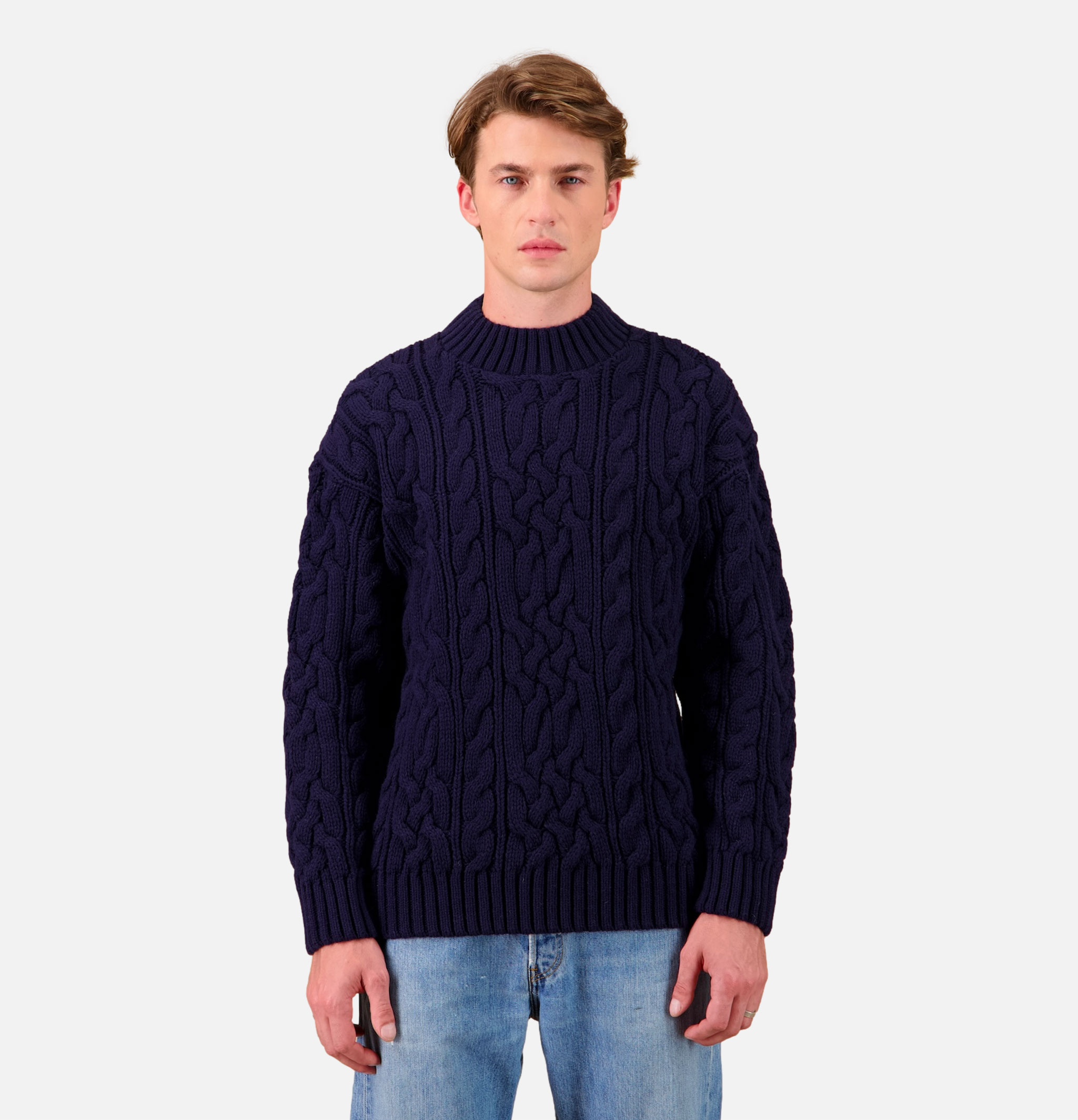 Nitto Knitwear Pull Col Rond Ohannes Marine