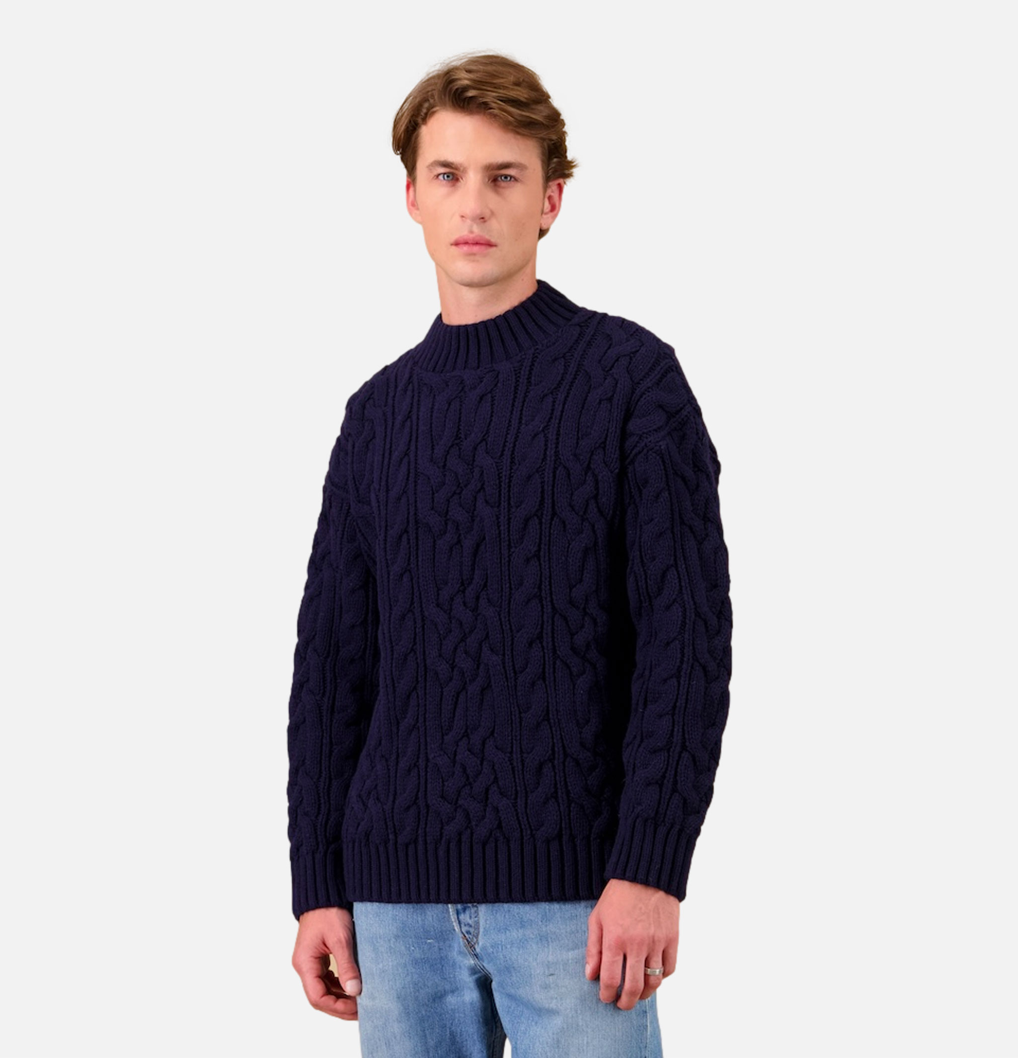 Nitto Knitwear Pull Col Rond Ohannes Marine