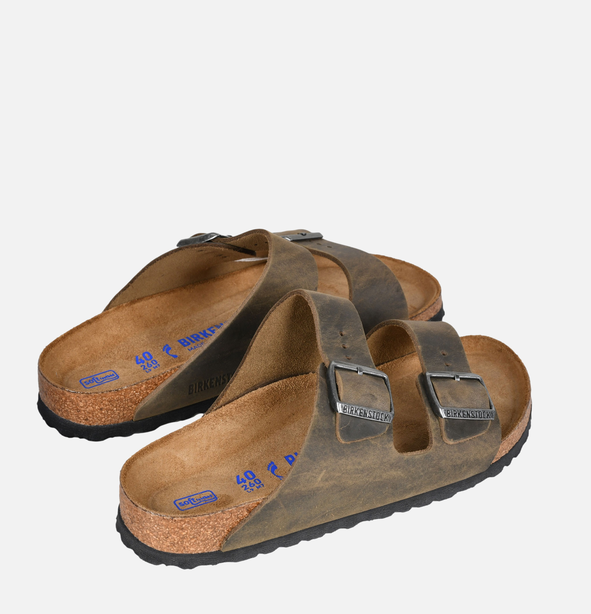 Sandales Birkenstock Arizona Étroite Soft Bed Khaki