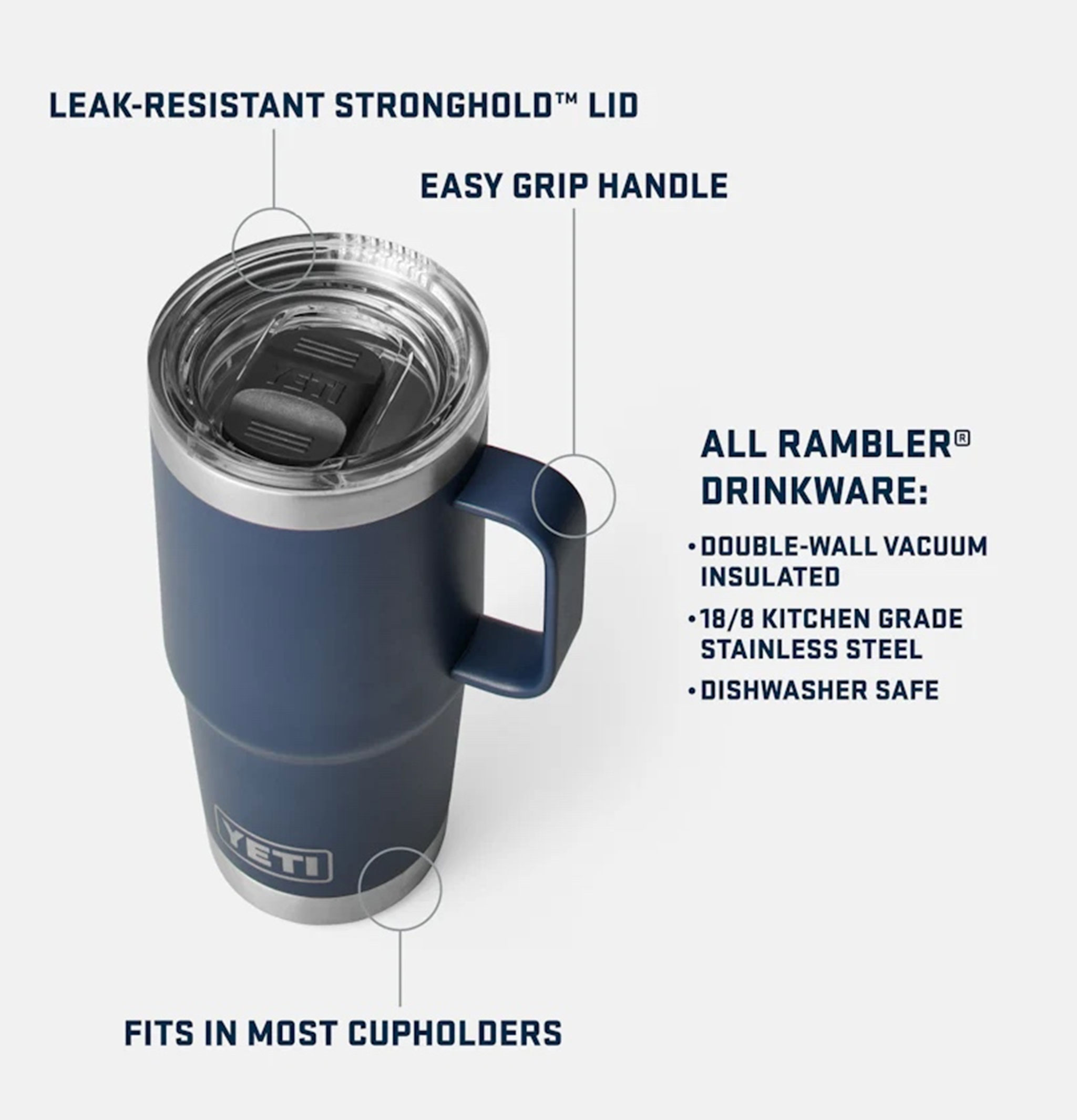 YETI Rambler 20 Oz Travel Mug King Crabe