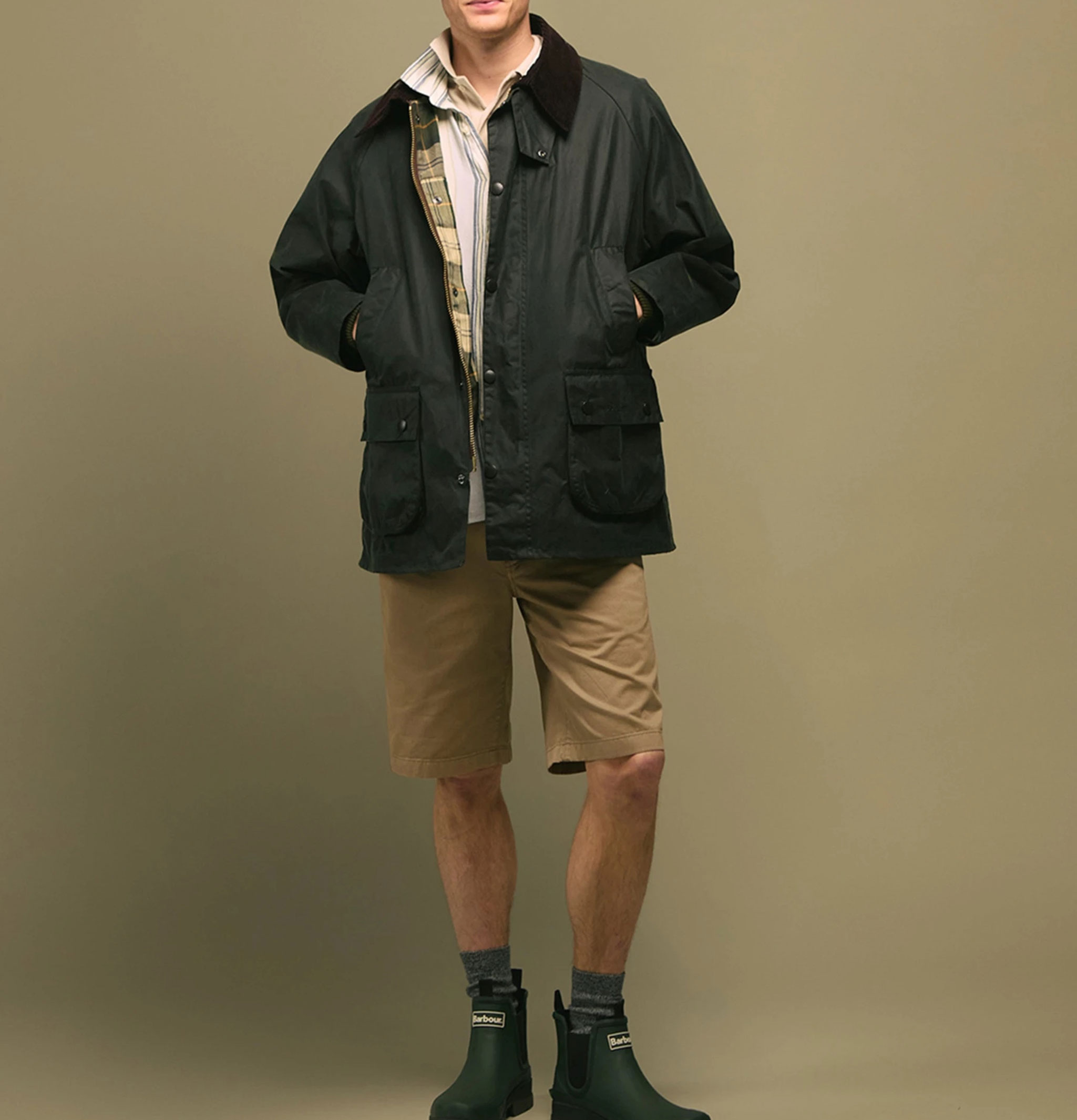 Barbour Bedale Wax Sage