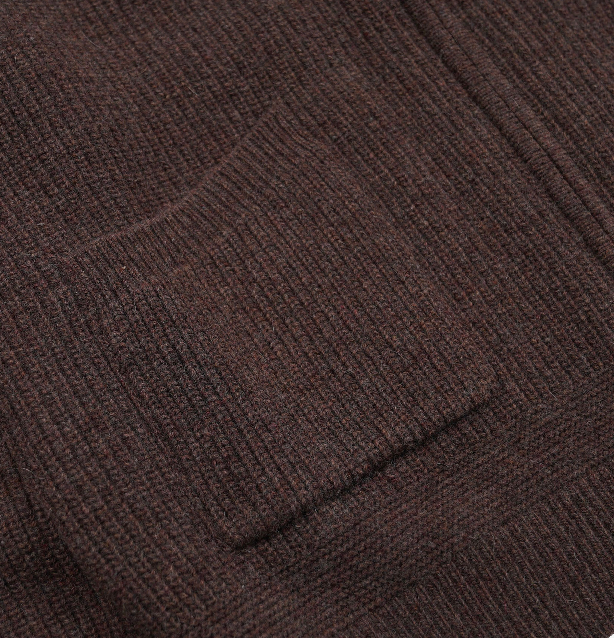 Wool Deck Zipup Cardigan Choco