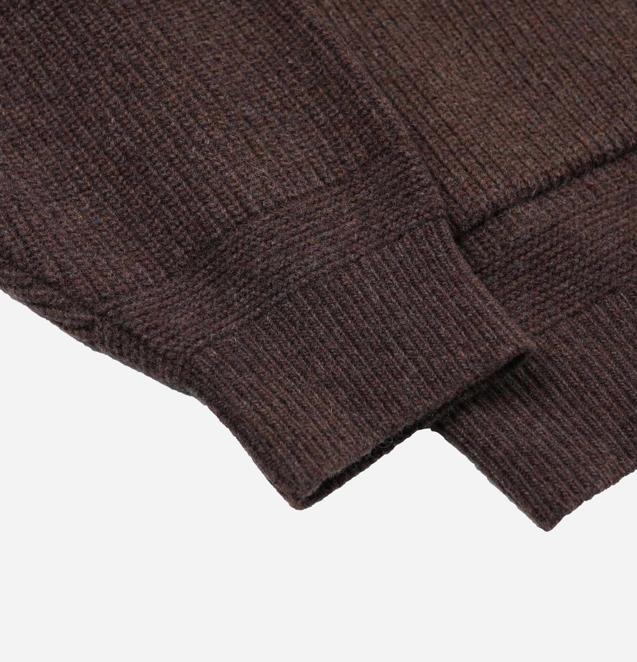 Wool Deck Zipup Cardigan Choco