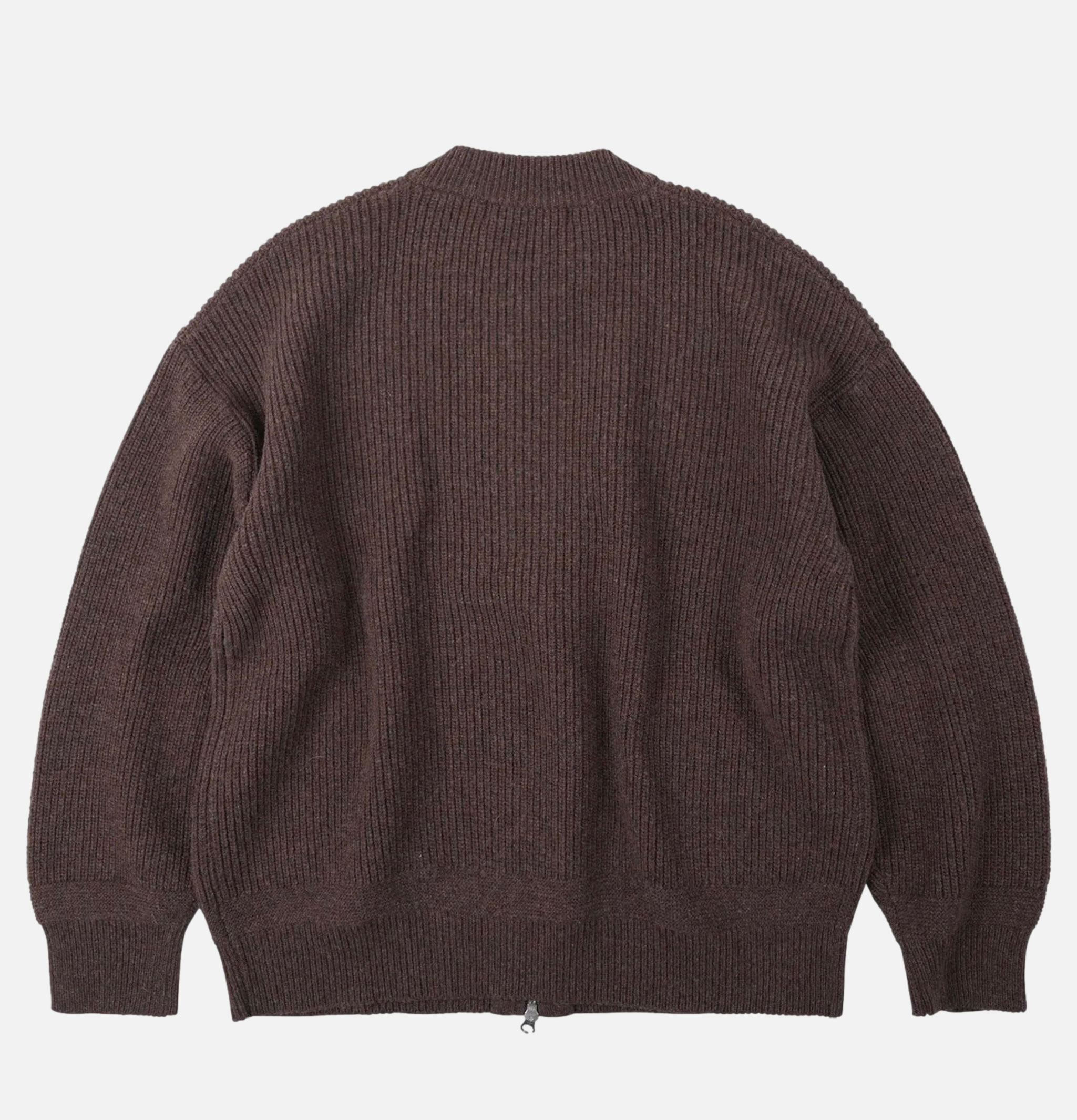 Wool Deck Zipup Cardigan Choco