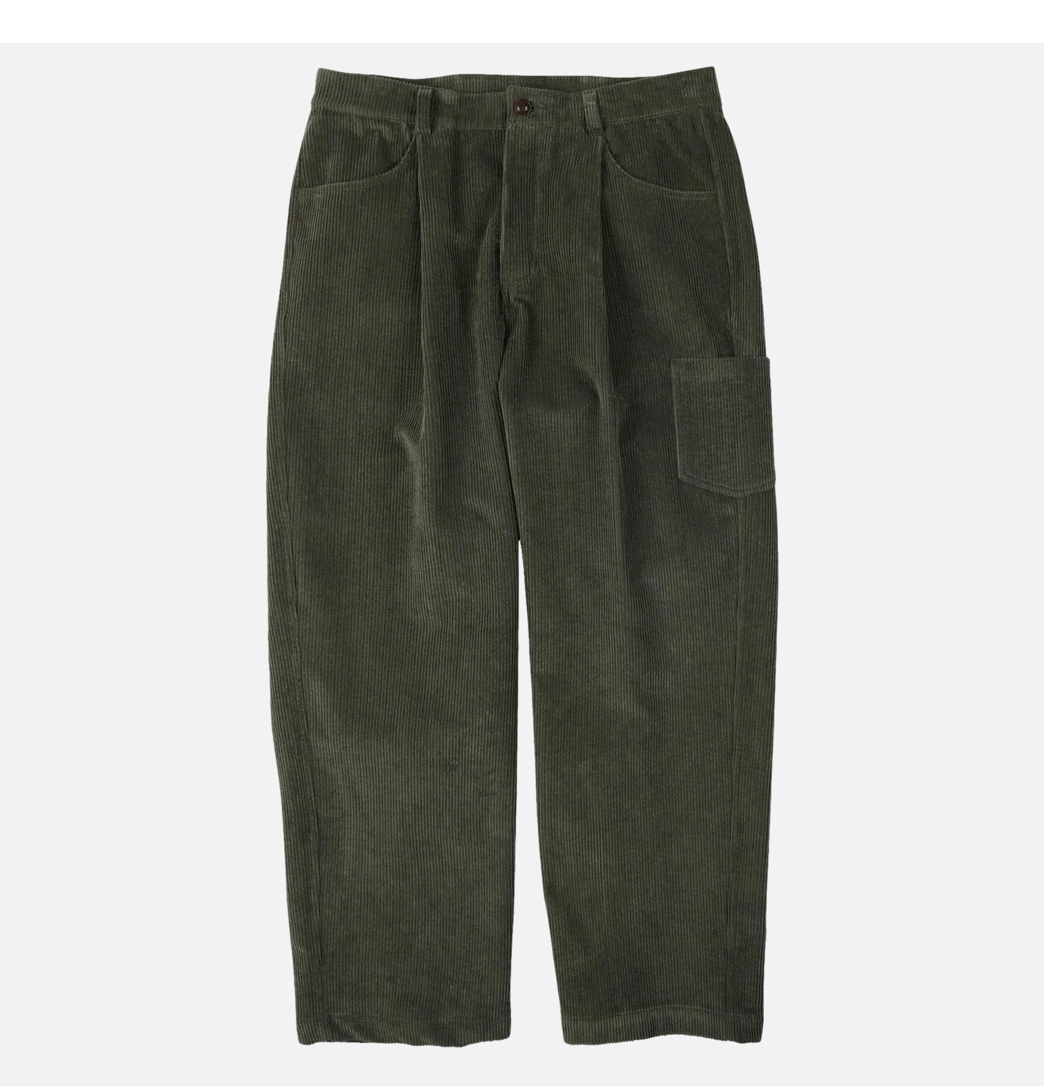 Corduroy Wide Pants Olive