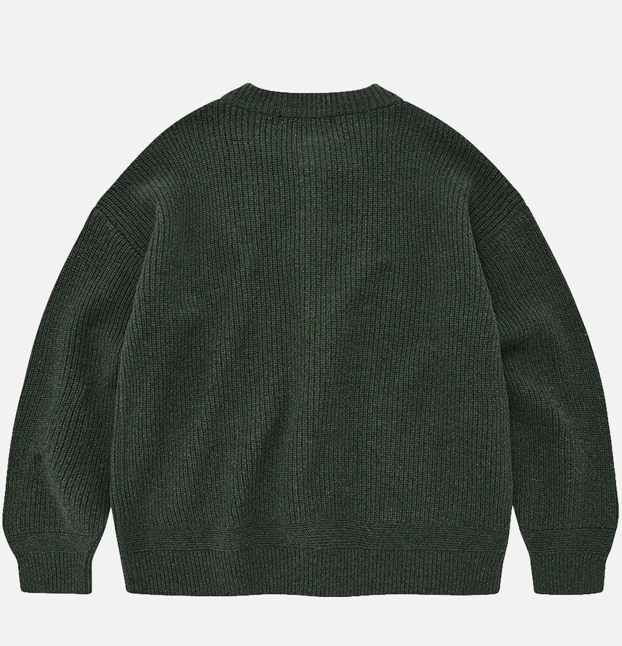 Heavy Wool Round Cardigan Fore
