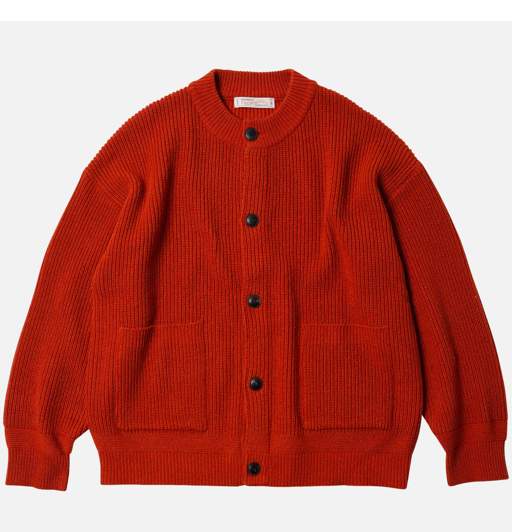 Heavy Wool Round Cardigan Bric
