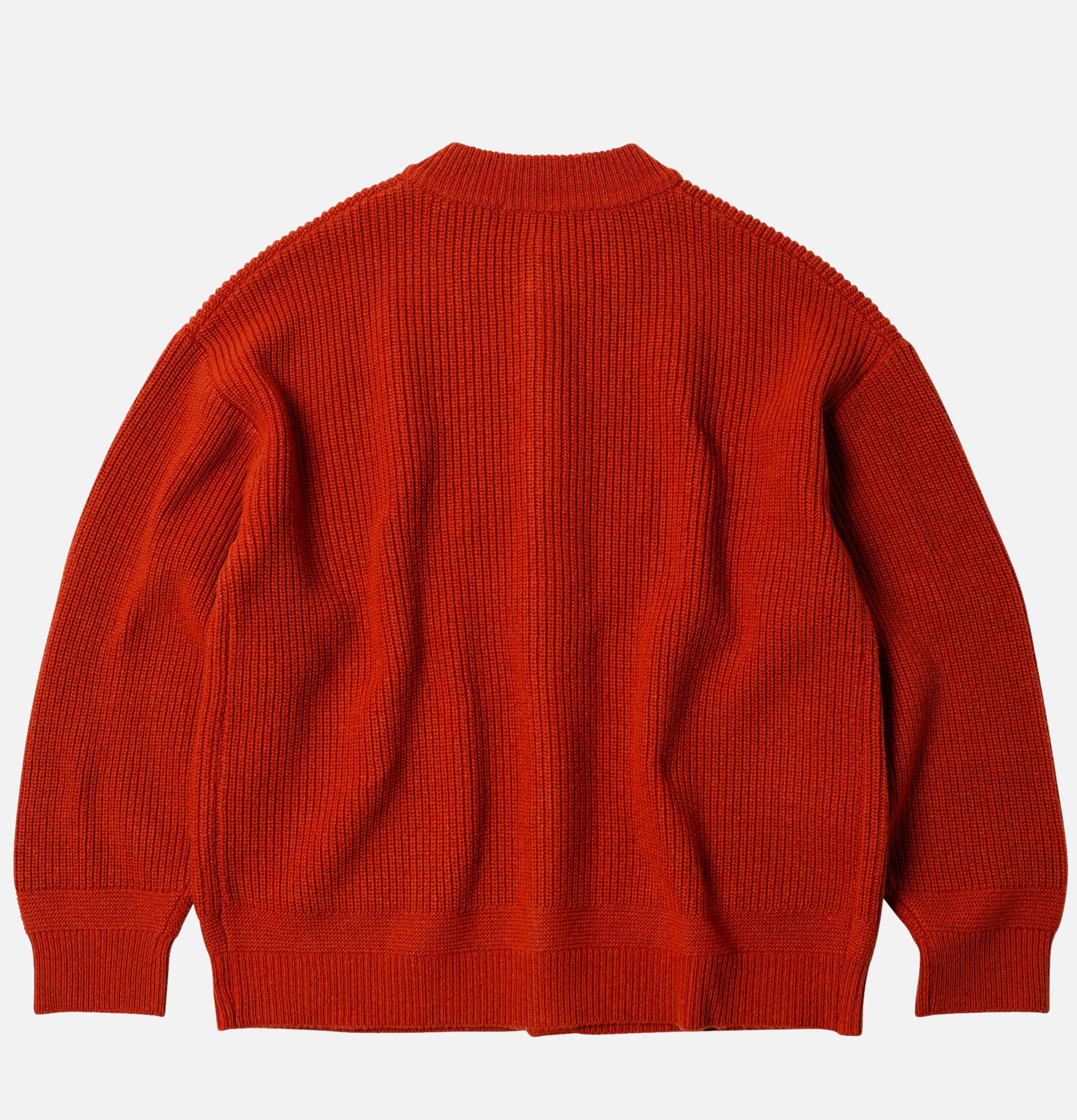 Heavy Wool Round Cardigan Bric