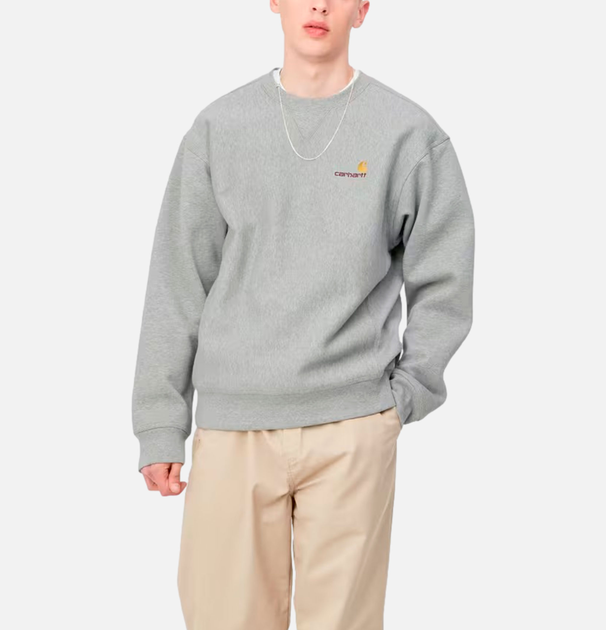 American Script Sweat Grey Hea