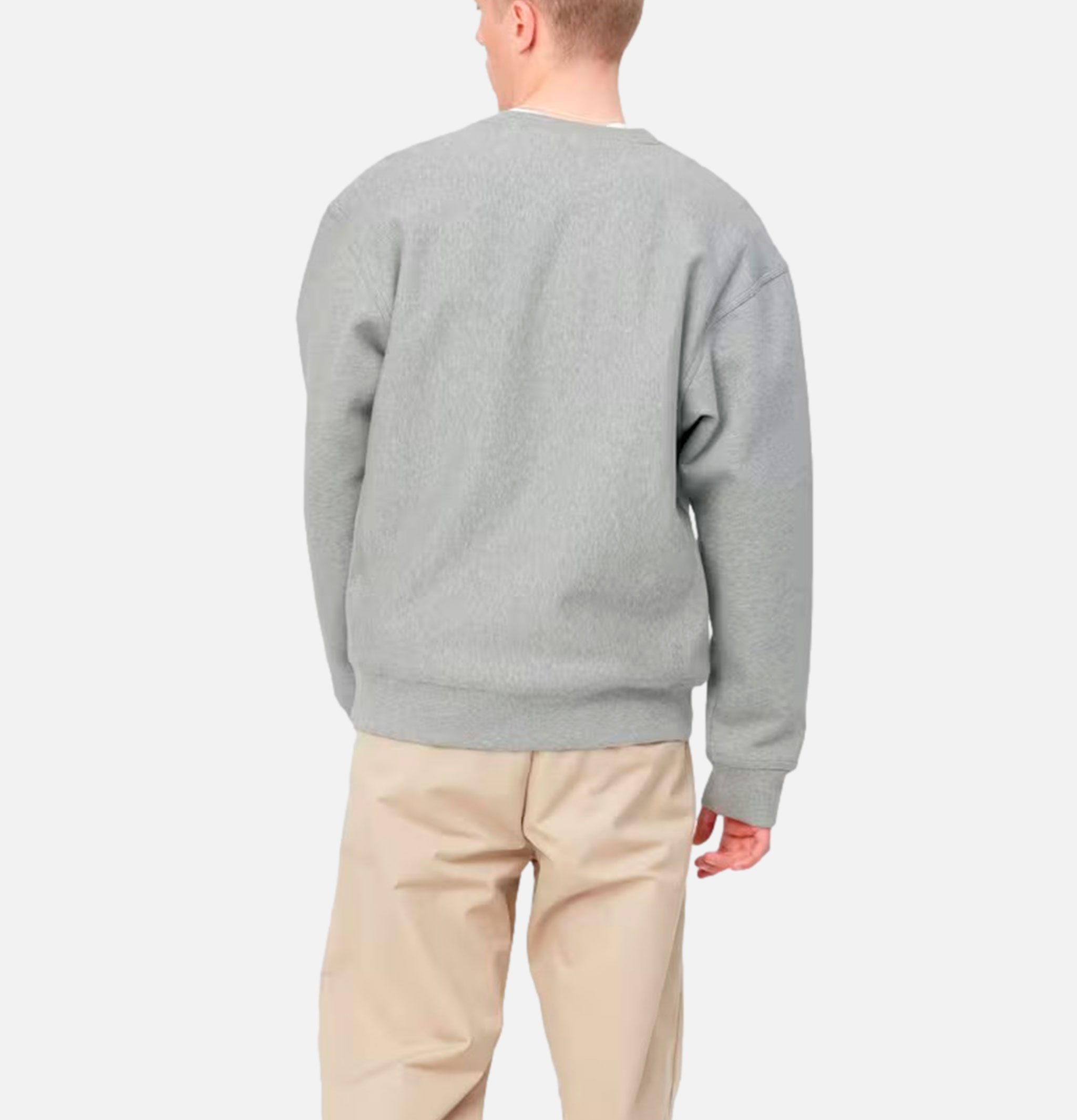 American Script Sweat Grey Hea