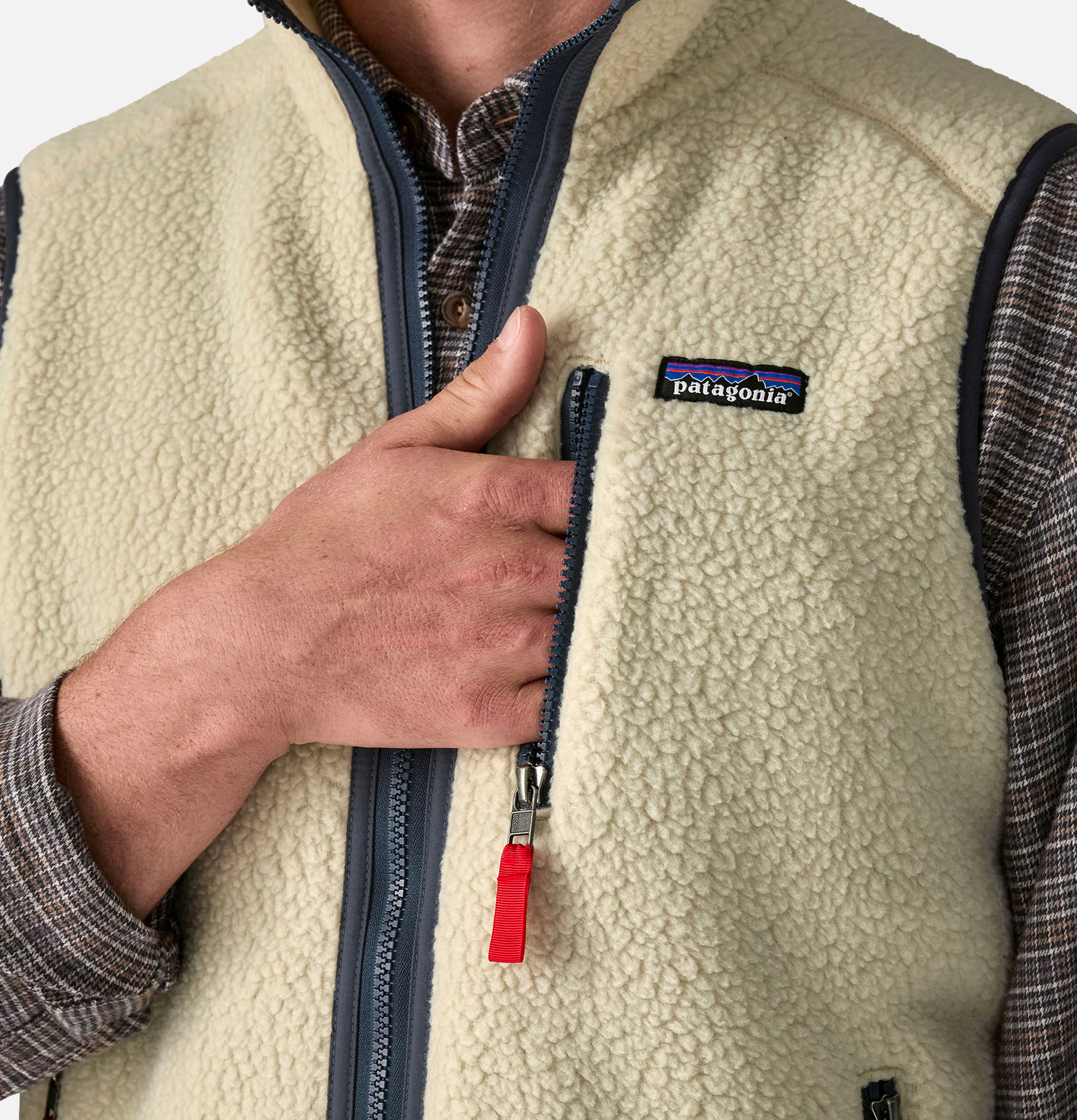 Patagonia Retro Pile Vest Pelican Smolder Blue