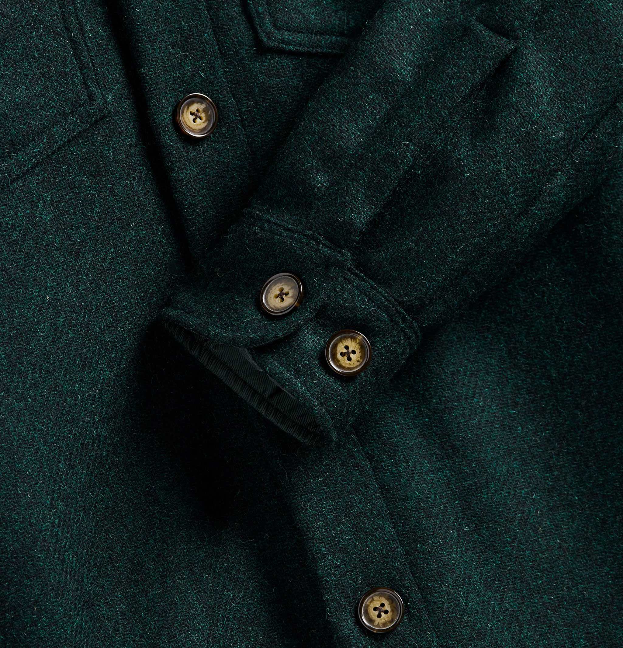 Wool Field Over Shirt Green Portuguese Flannel