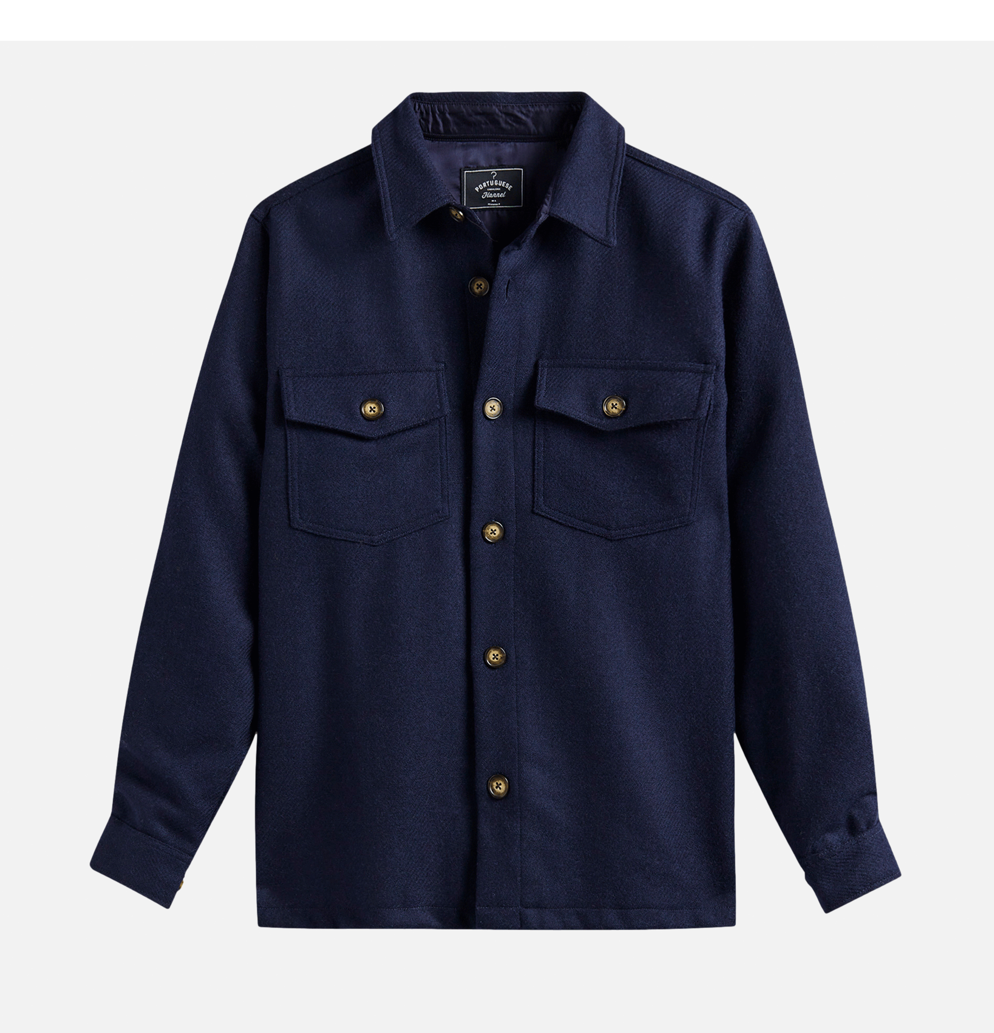 Wool Field Over Shirt Navy Portuguese Flannel