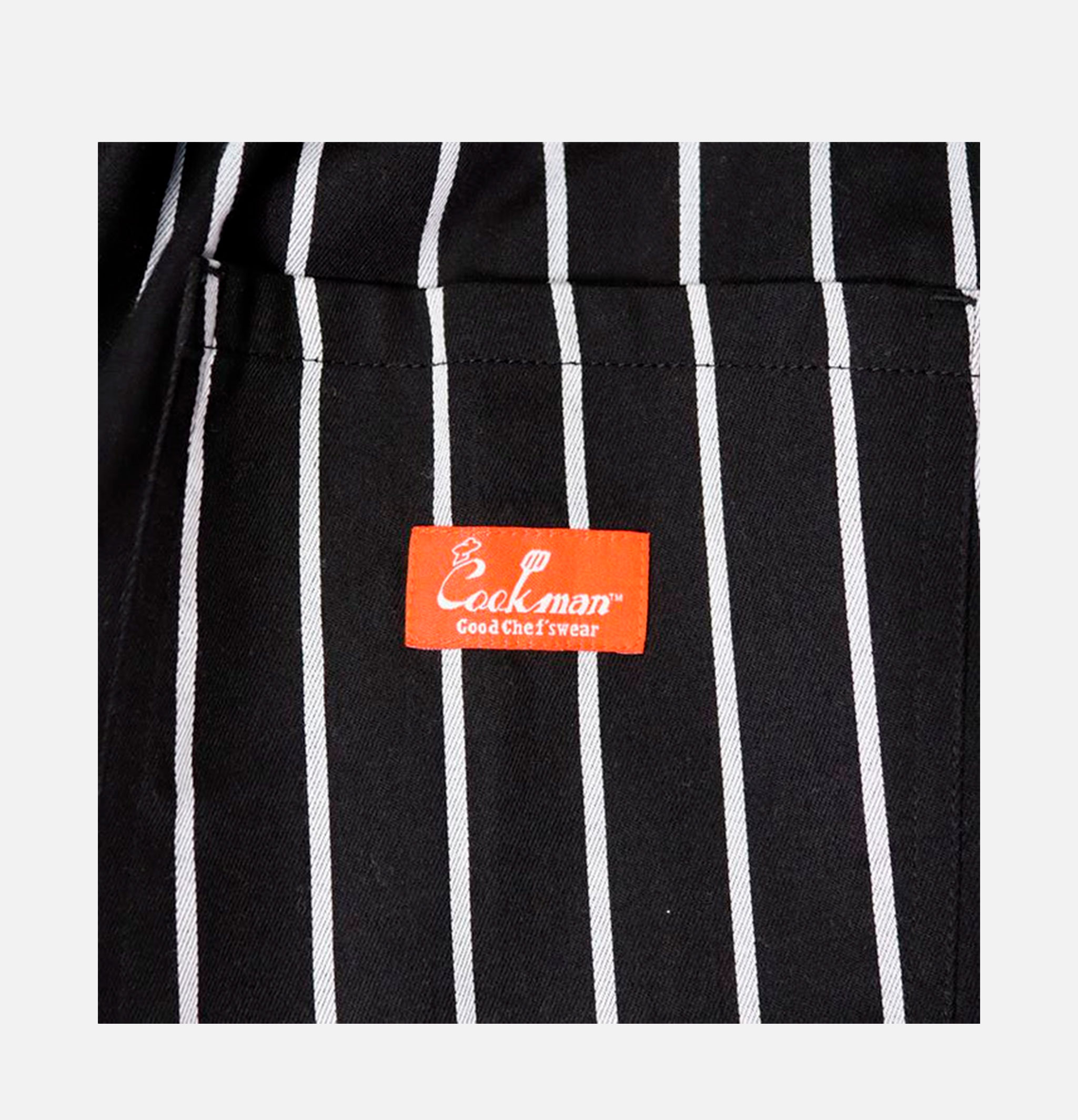 Wide Chef Pant Stripe Black