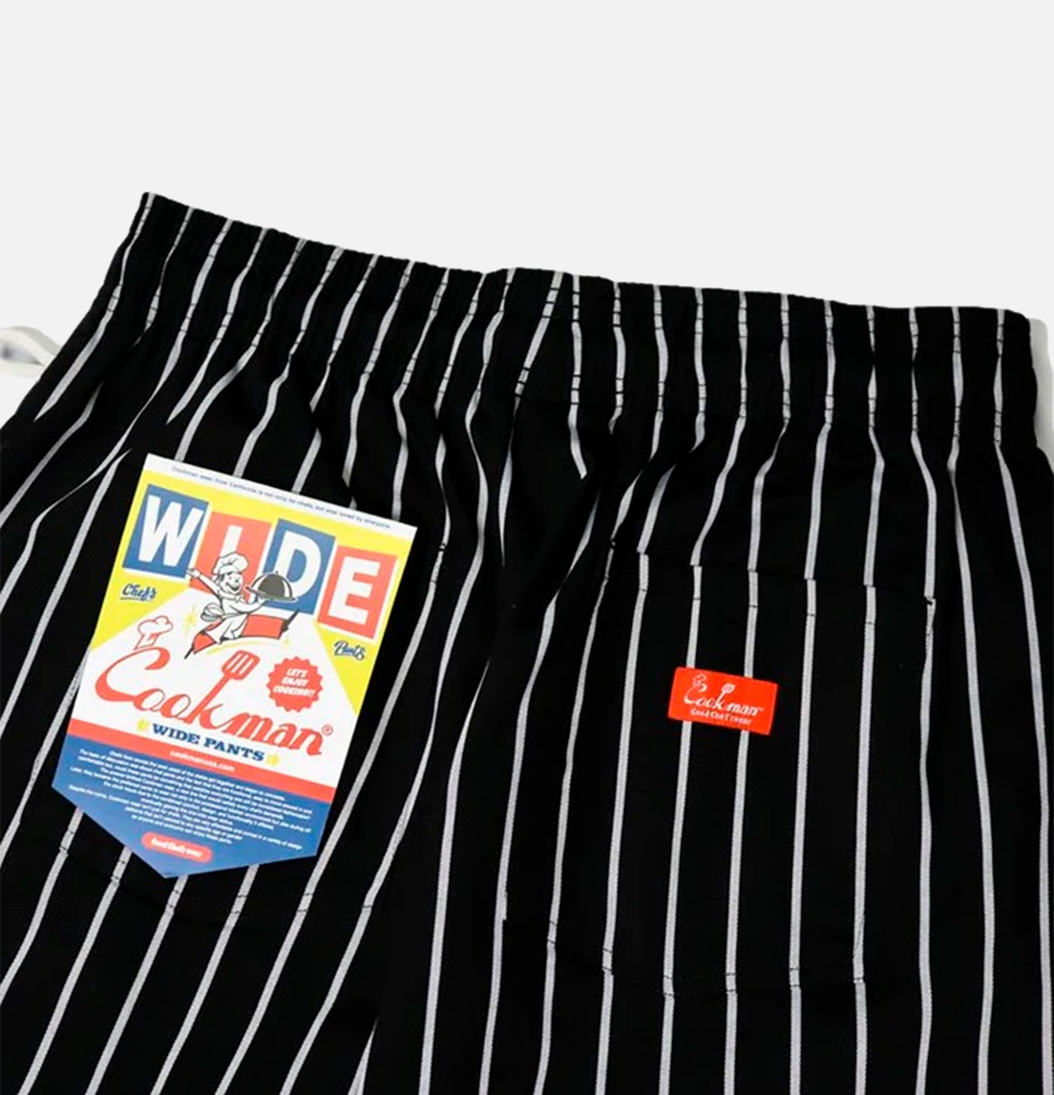 Wide Chef Pant Stripe Black