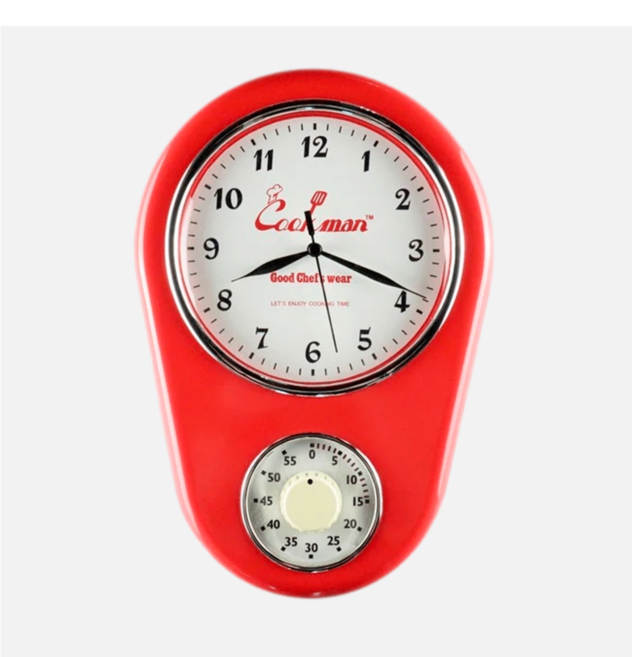 Kitchen Clock Red