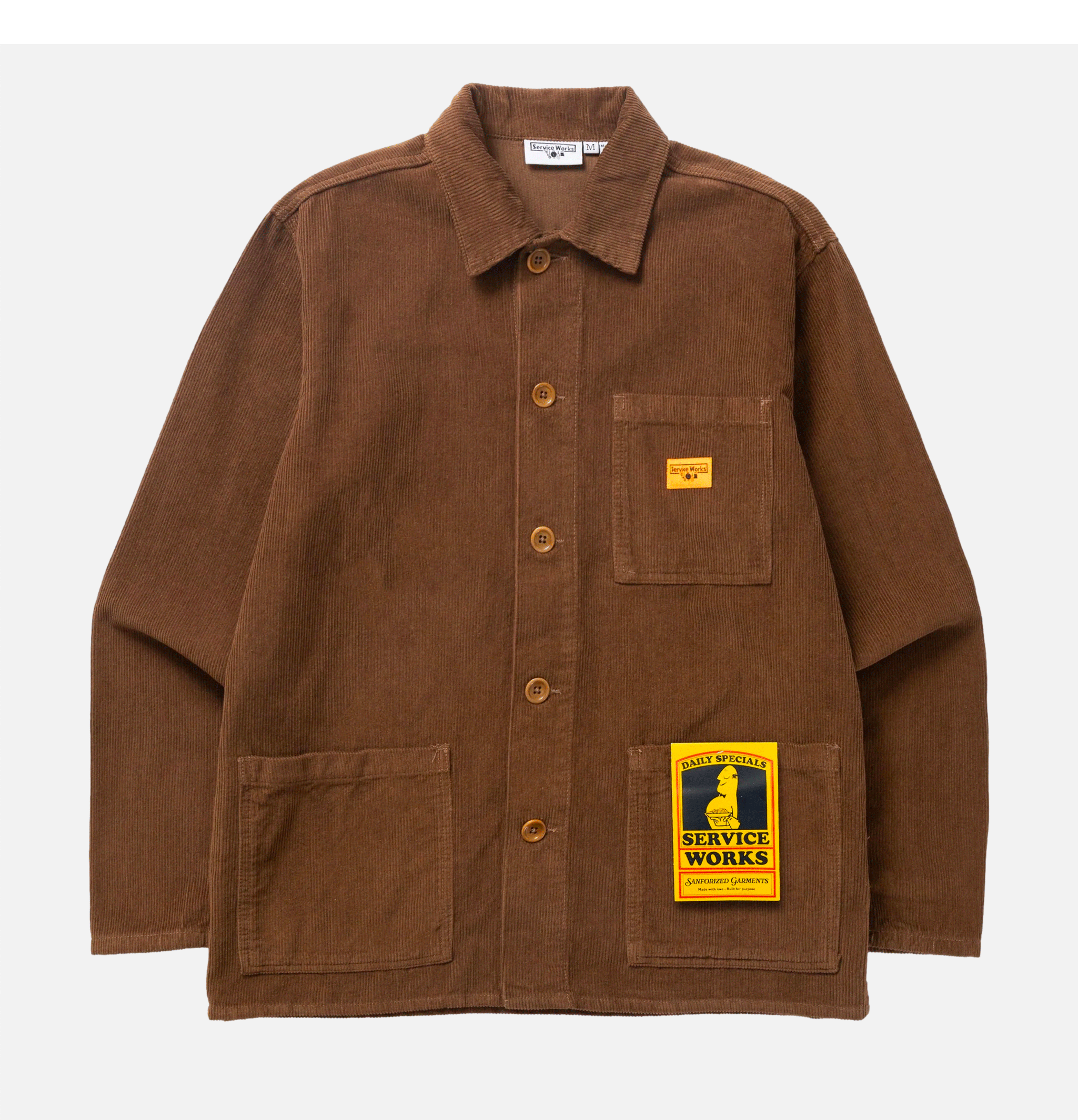 Service Works Corduroy Chore Shirt Bark
