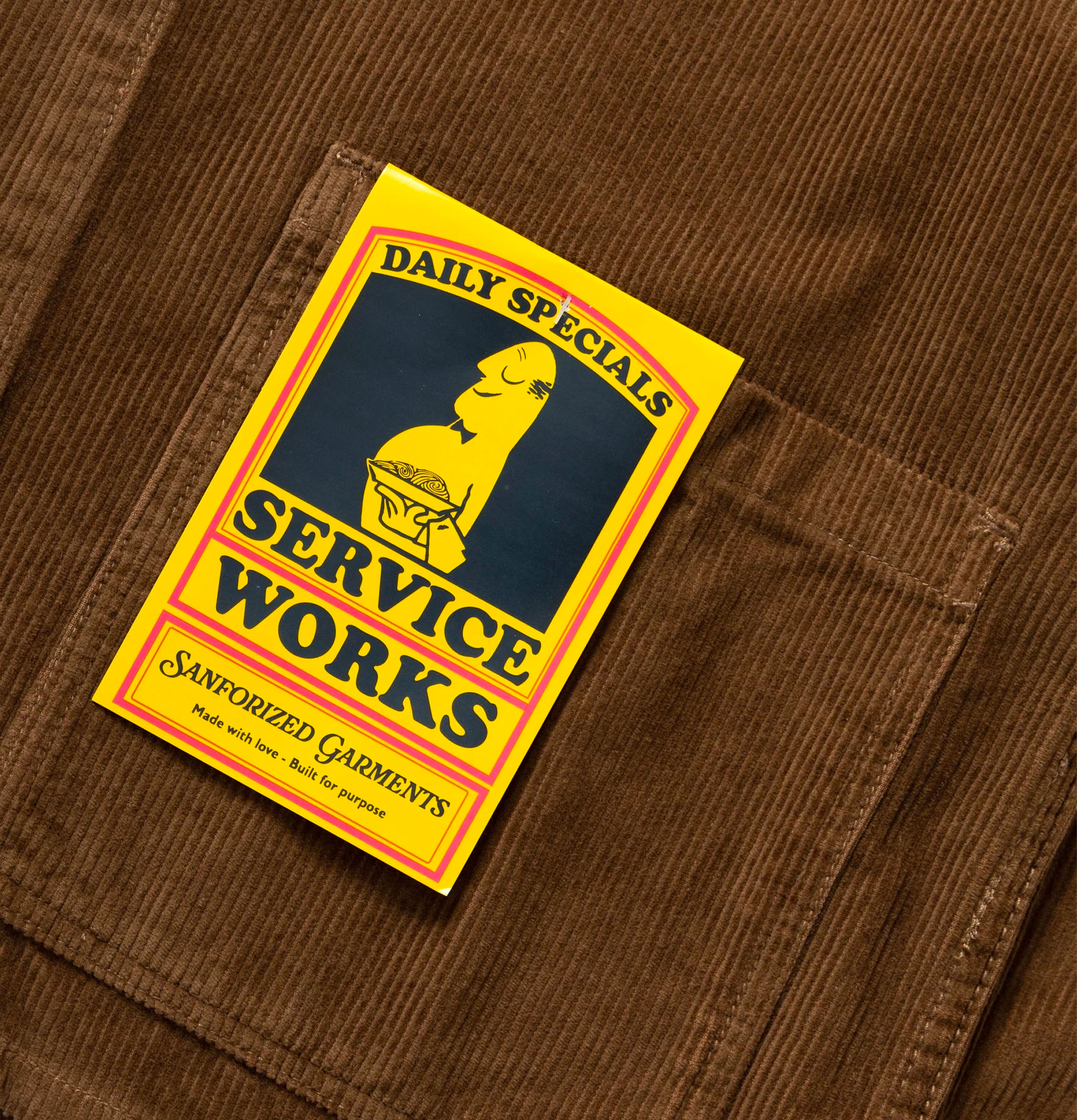 Service Works Corduroy Chore Shirt Bark
