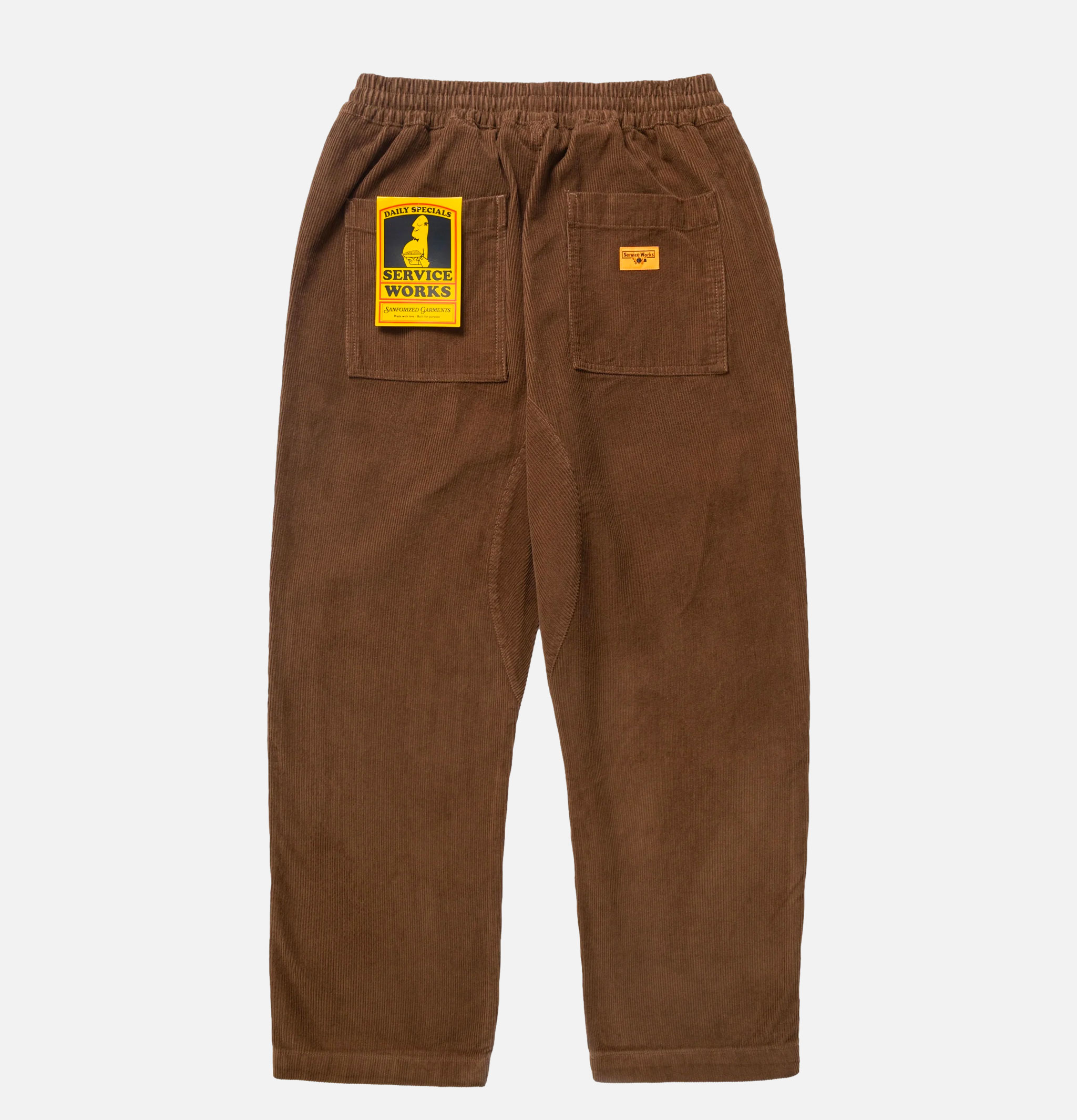 Service Works Pantalon Chef Velours Côtelé Bark