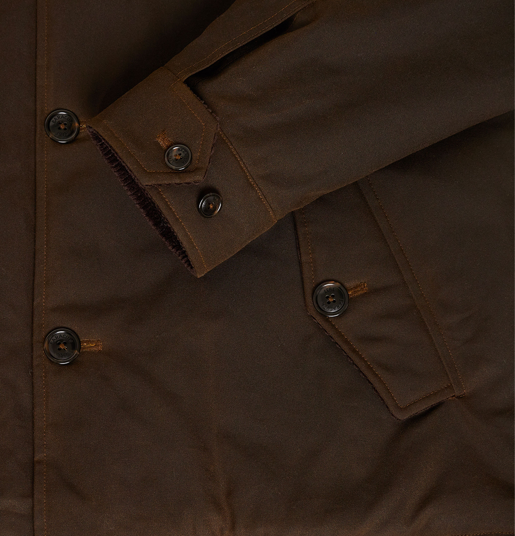 Baracuta Veste Waxed Deck Deep Moss
