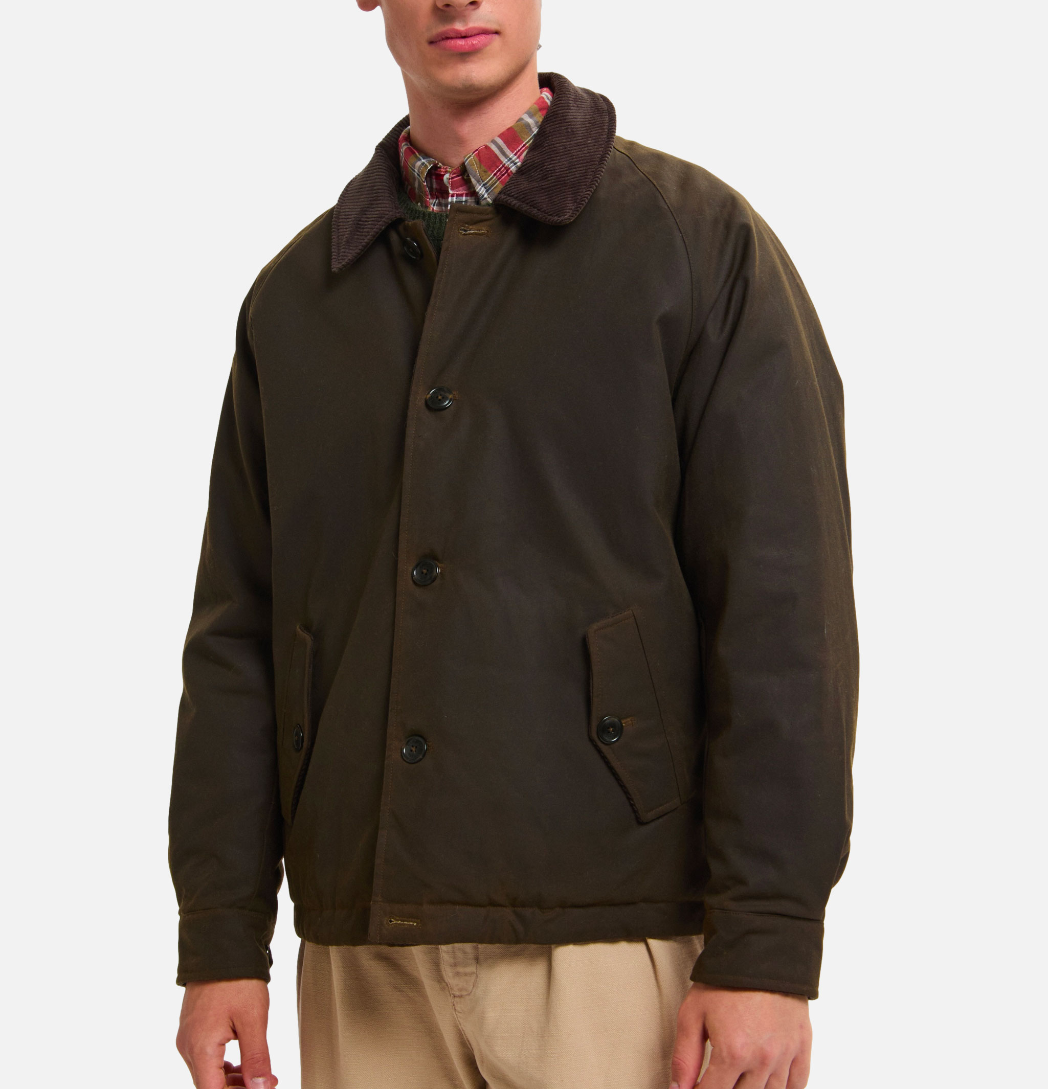 Baracuta Veste Waxed Deck Deep Moss