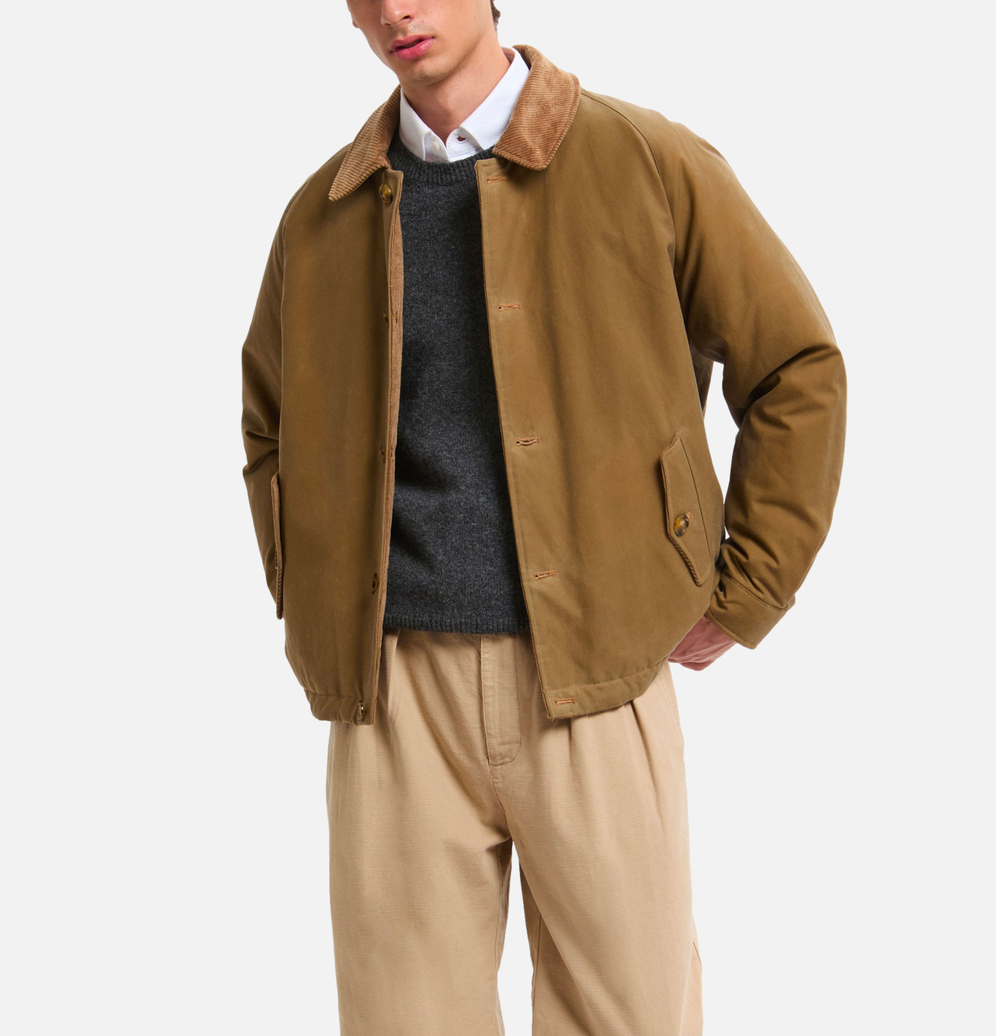 Baracuta Veste Waxed Deck Tan
