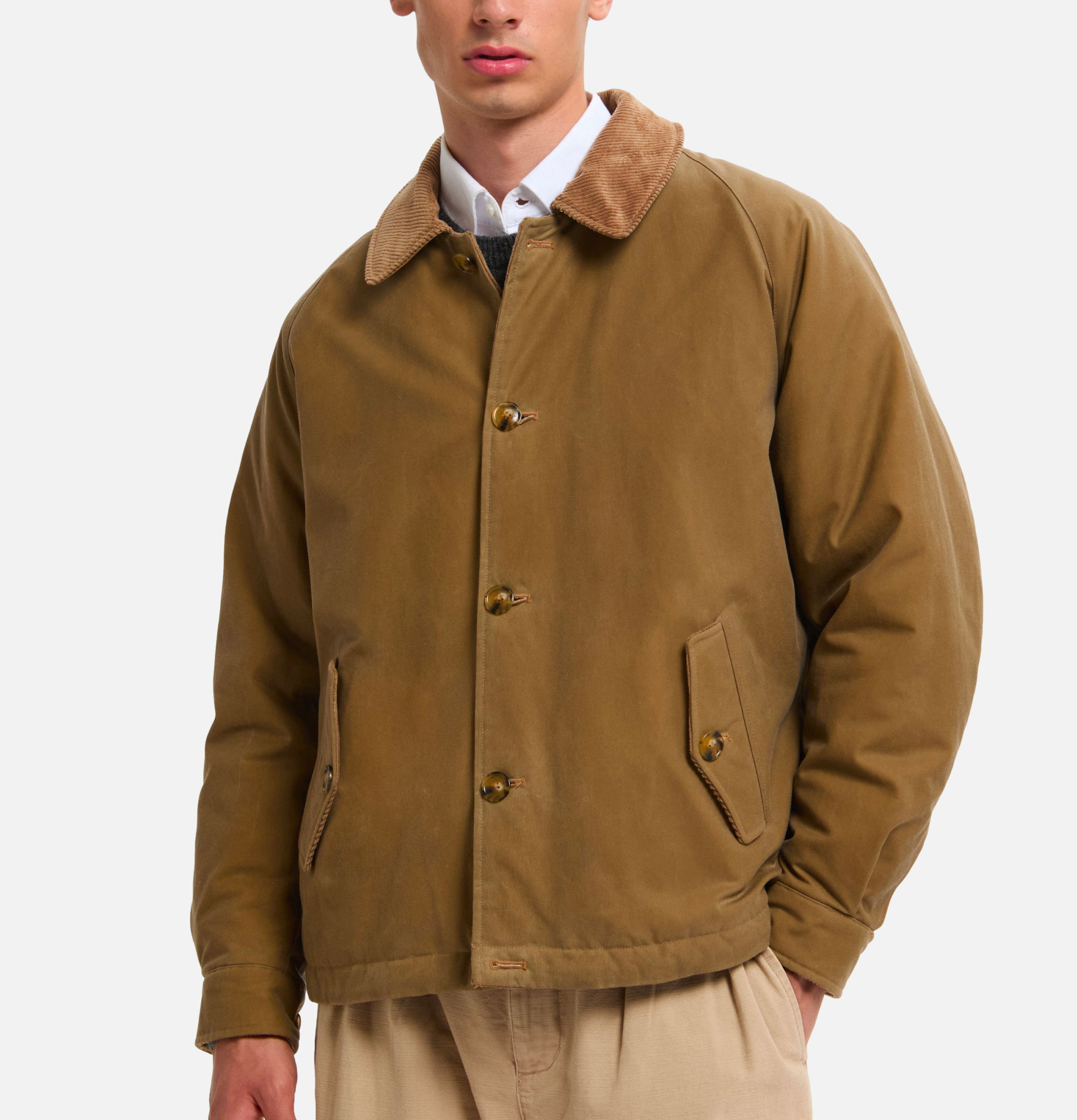Baracuta Veste Waxed Deck Tan