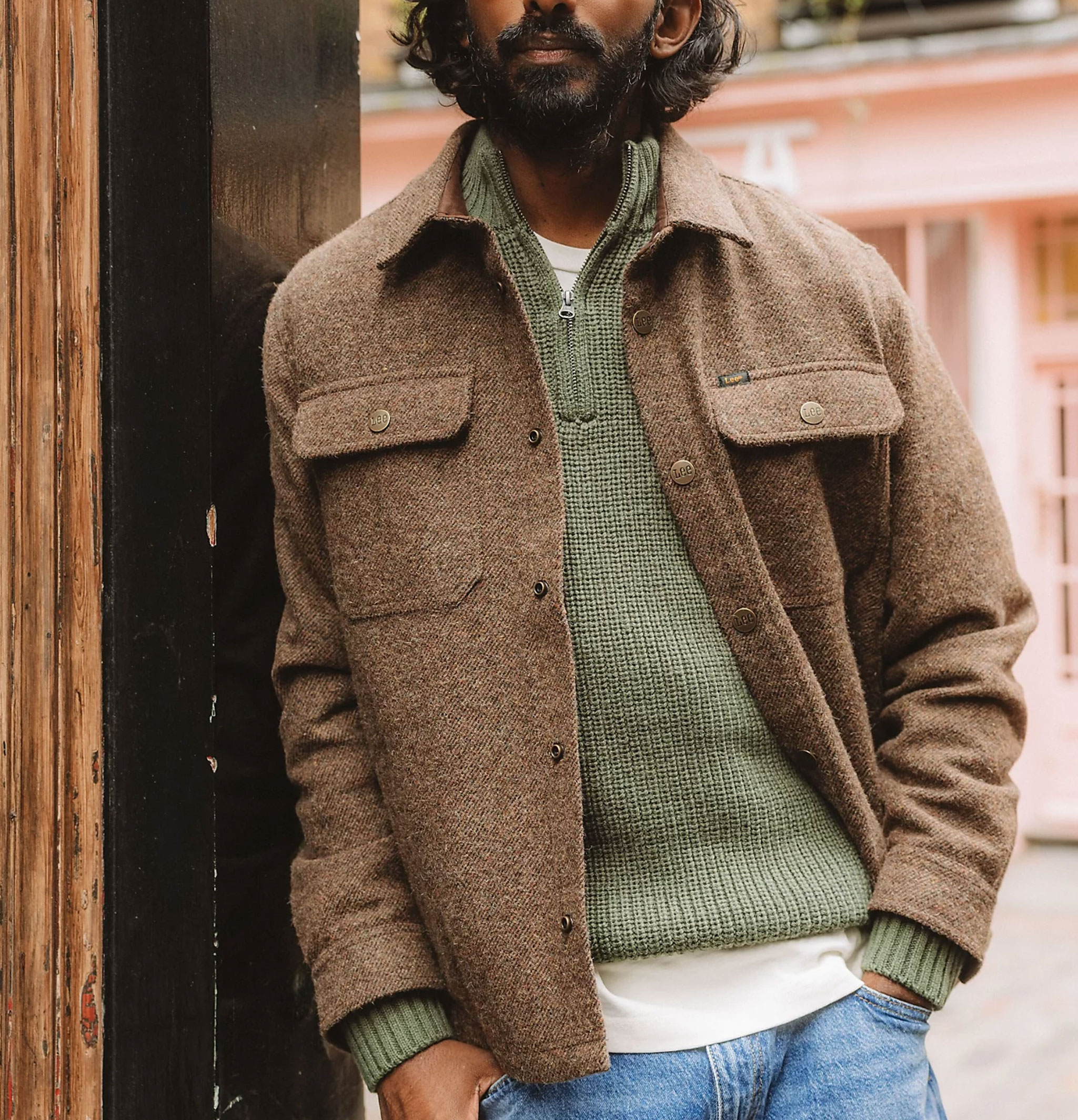 Overshirt Brown Jaspe