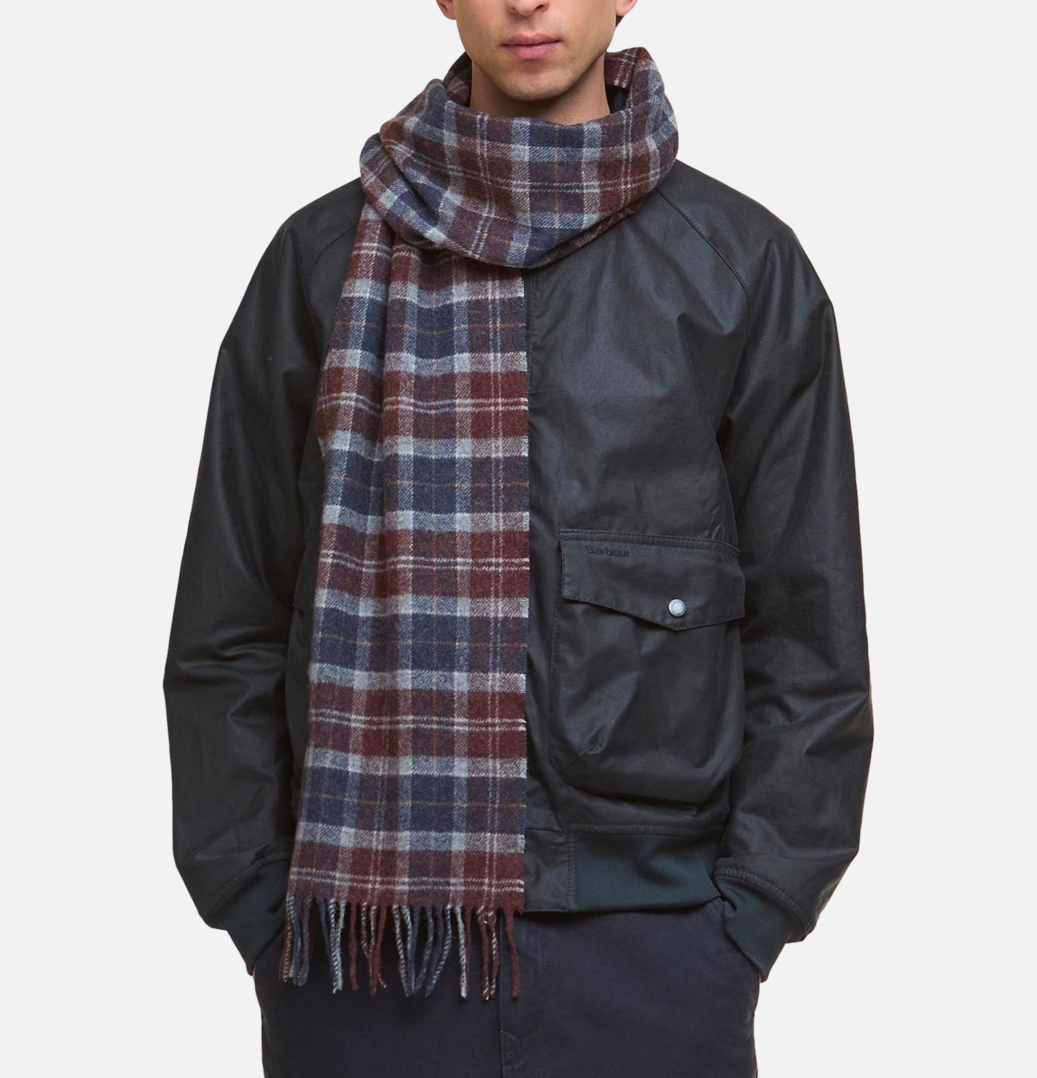 Barbour Écharpe Lambswool Midnight Oak