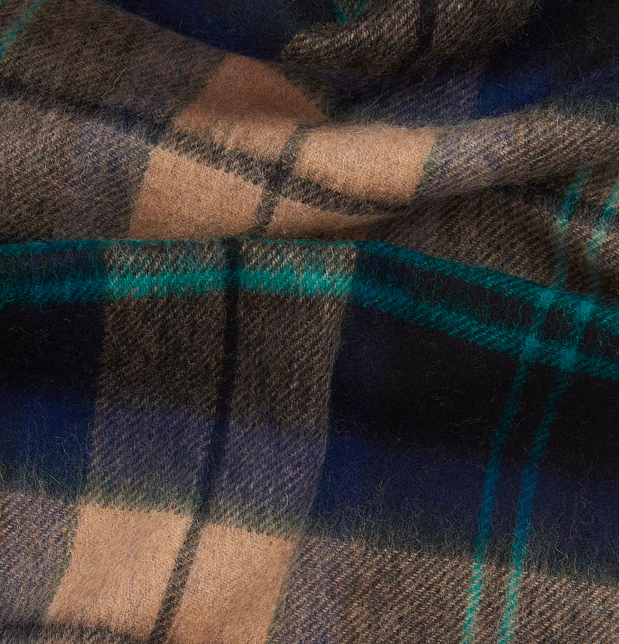 Barbour Cashmere Scarf Green Loche