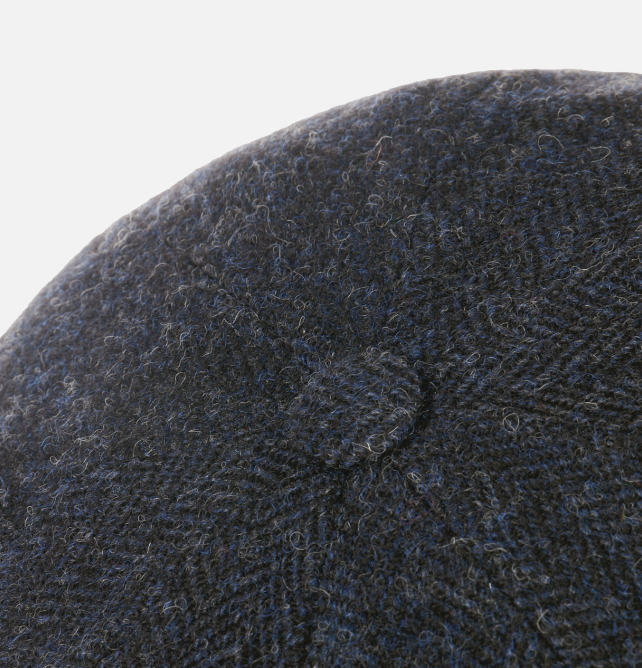 Stetson Casquette Hatteras Wool Herringbone Navy