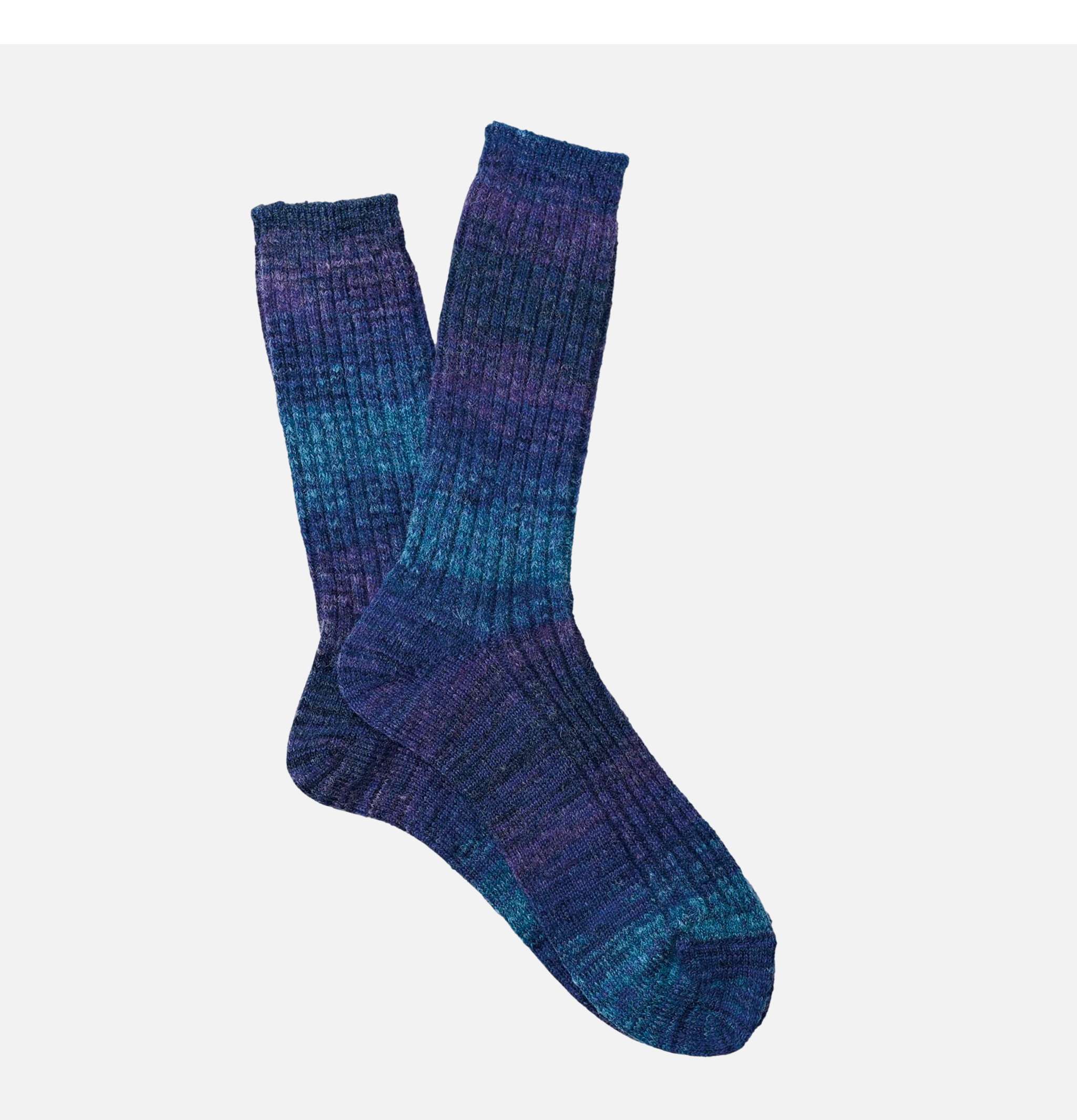 Anonymous Ism Chaussettes Splash Pattern Crew Indigo