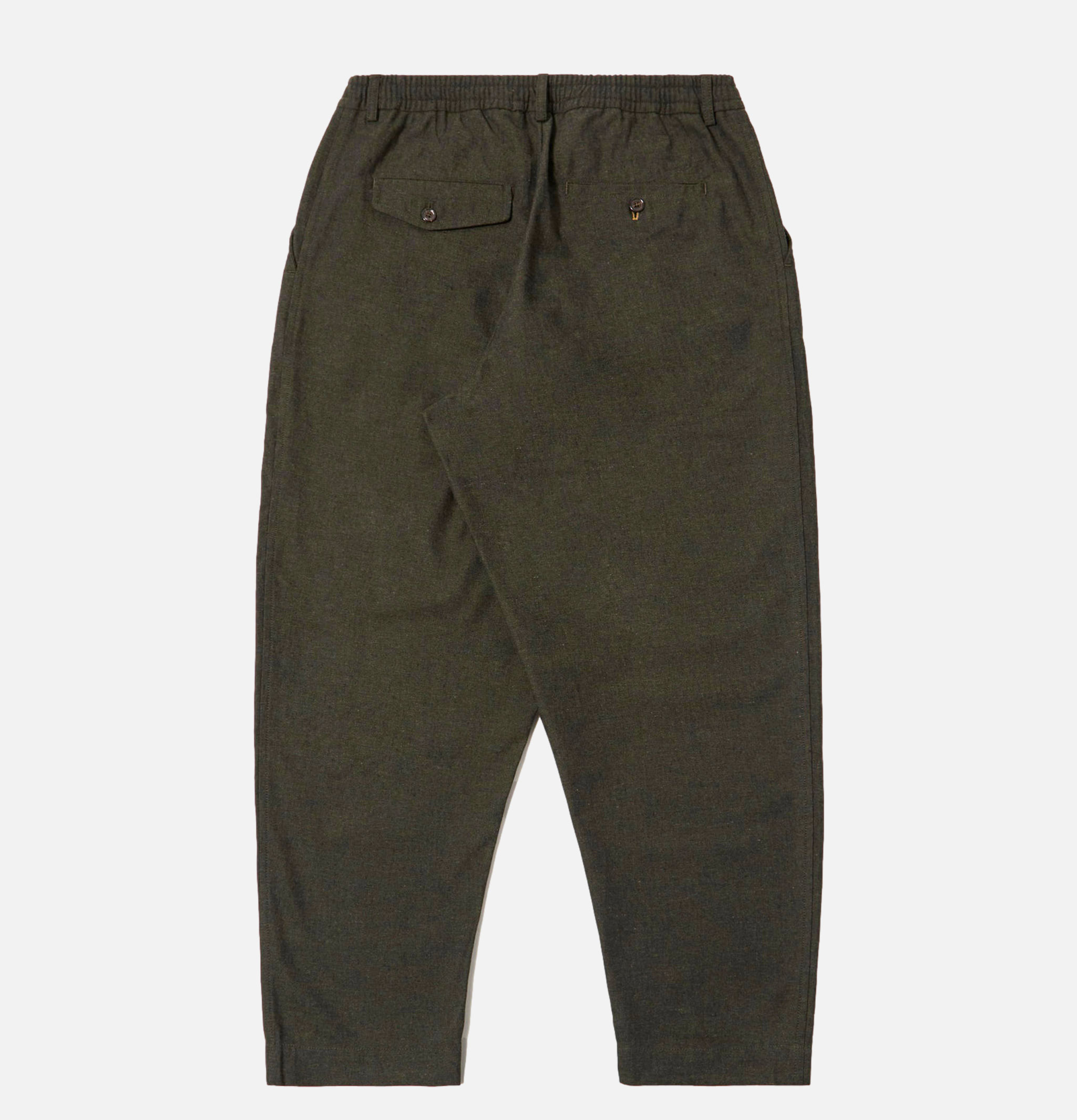 Pleated Track Lucca Suiting Olive