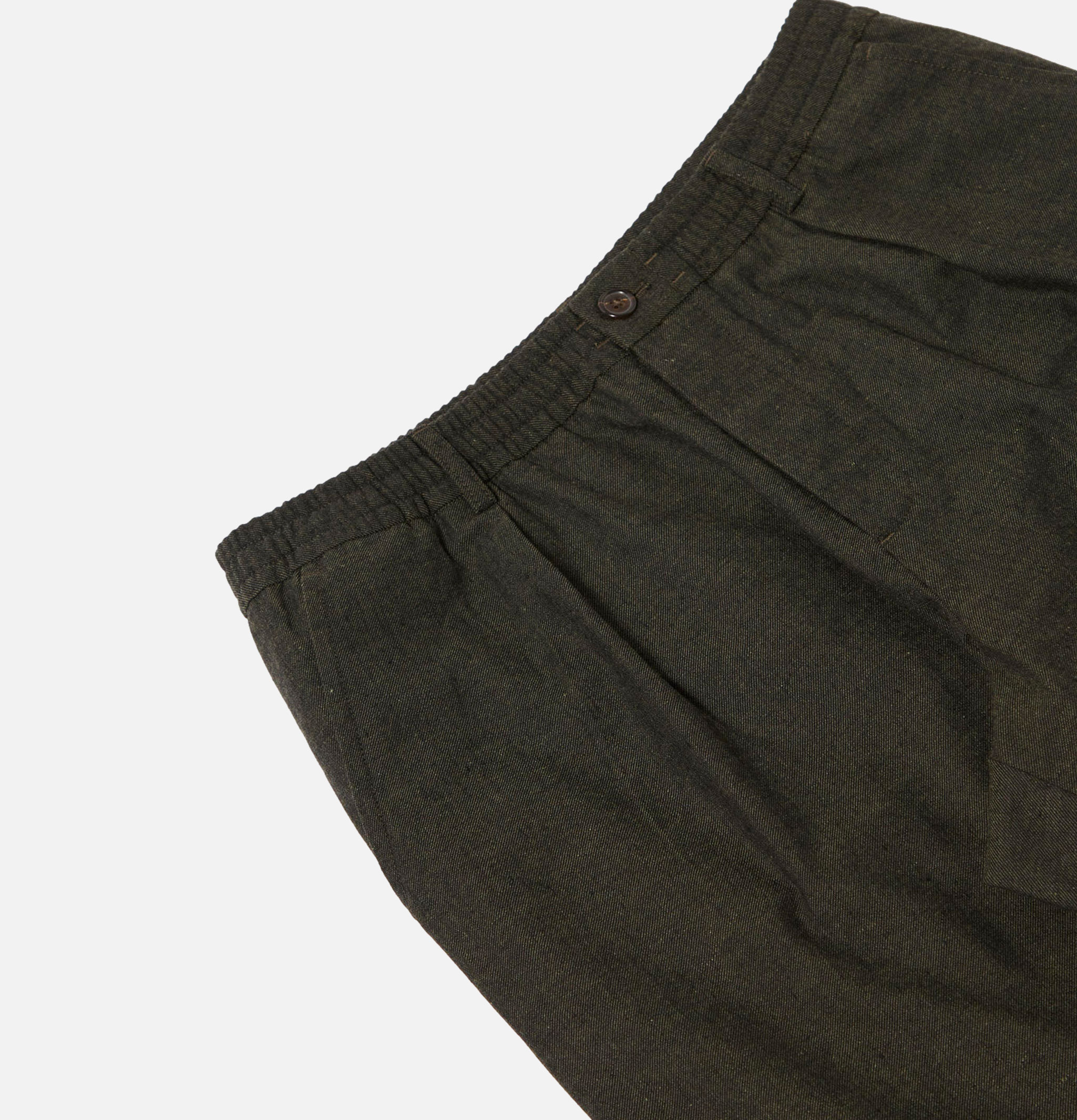 Pleated Track Lucca Suiting Olive
