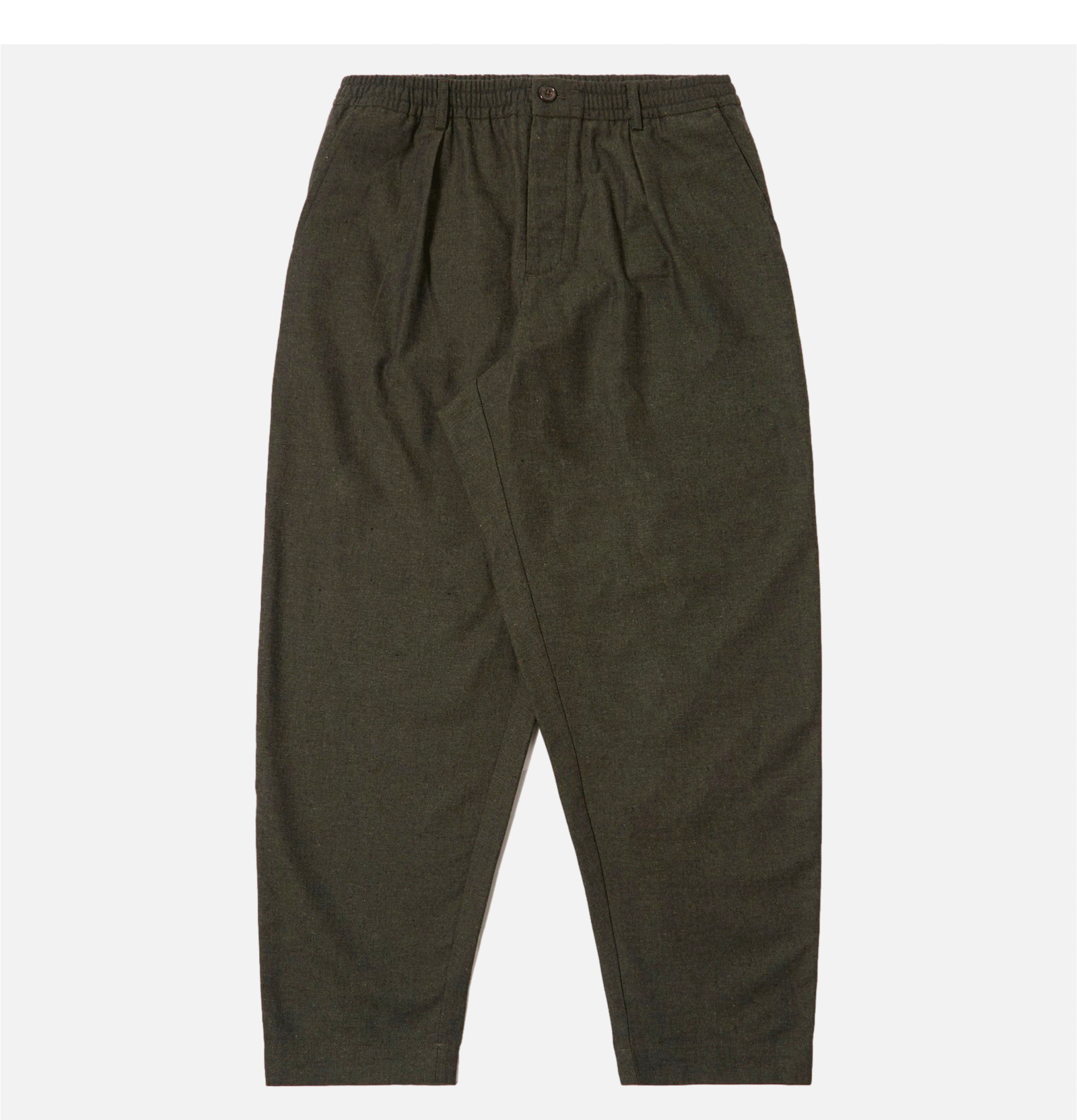 Pleated Track Lucca Suiting Olive