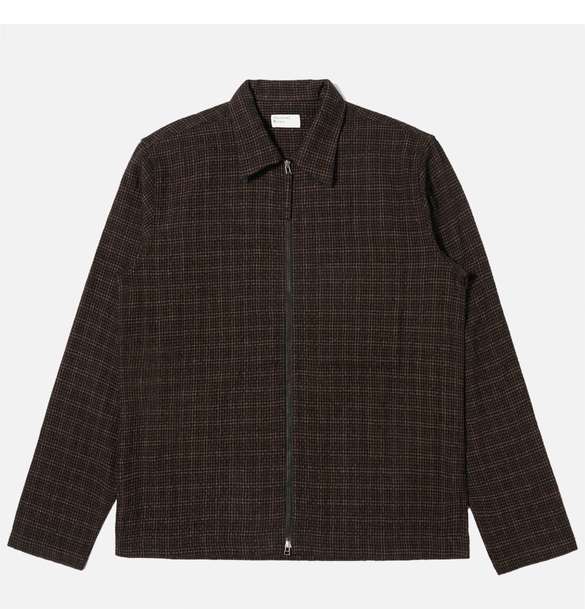 Zip Shirt Cedar Check Brown