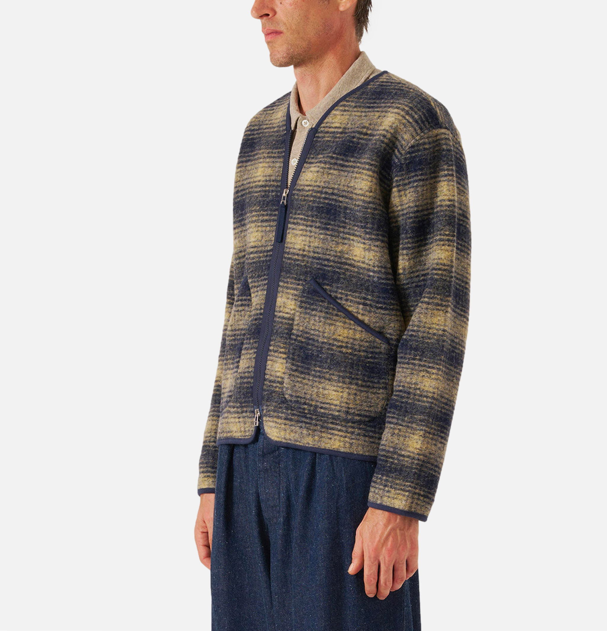 Veste Polaire Zip Liner Uist Marine