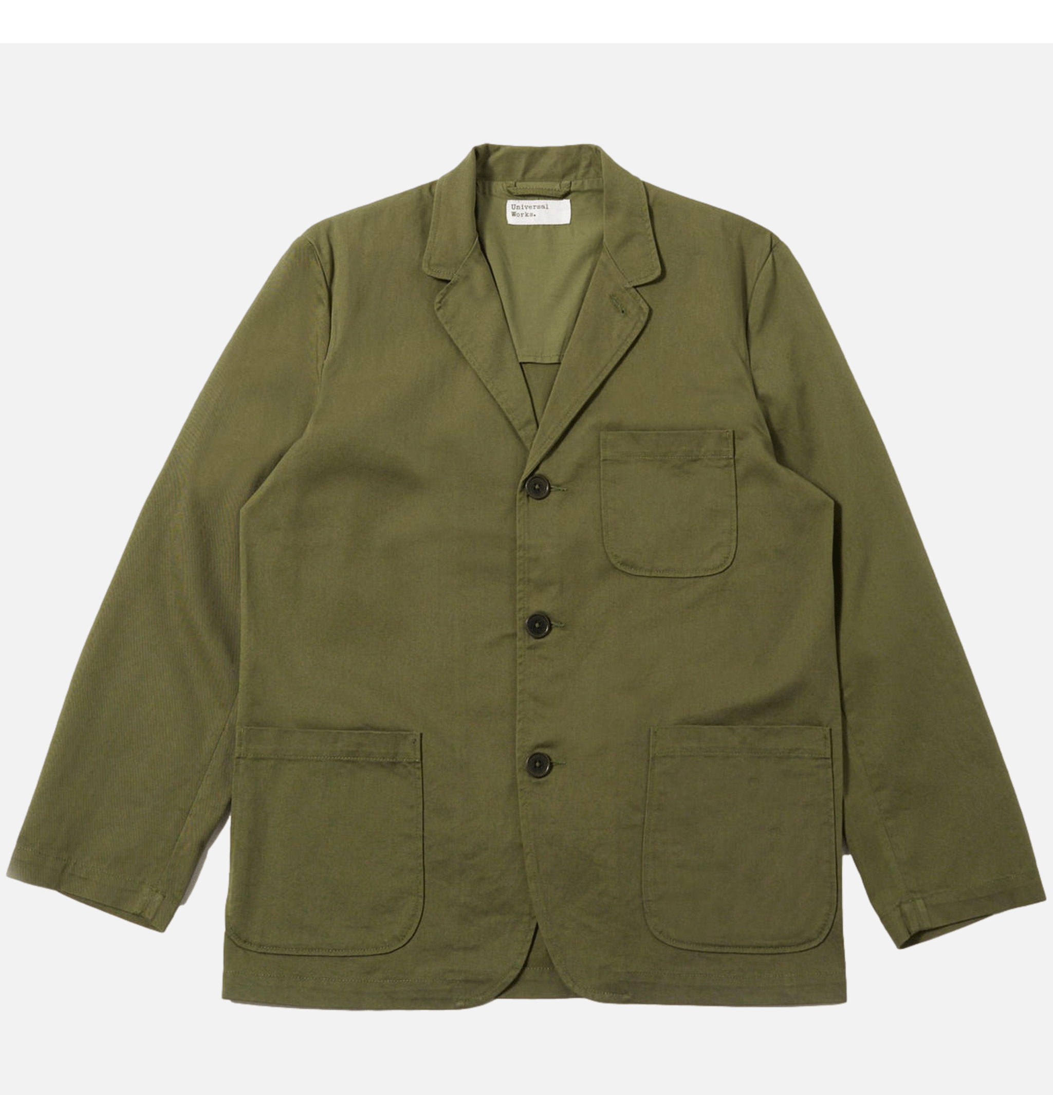 Three Button Jacket Twill Olive